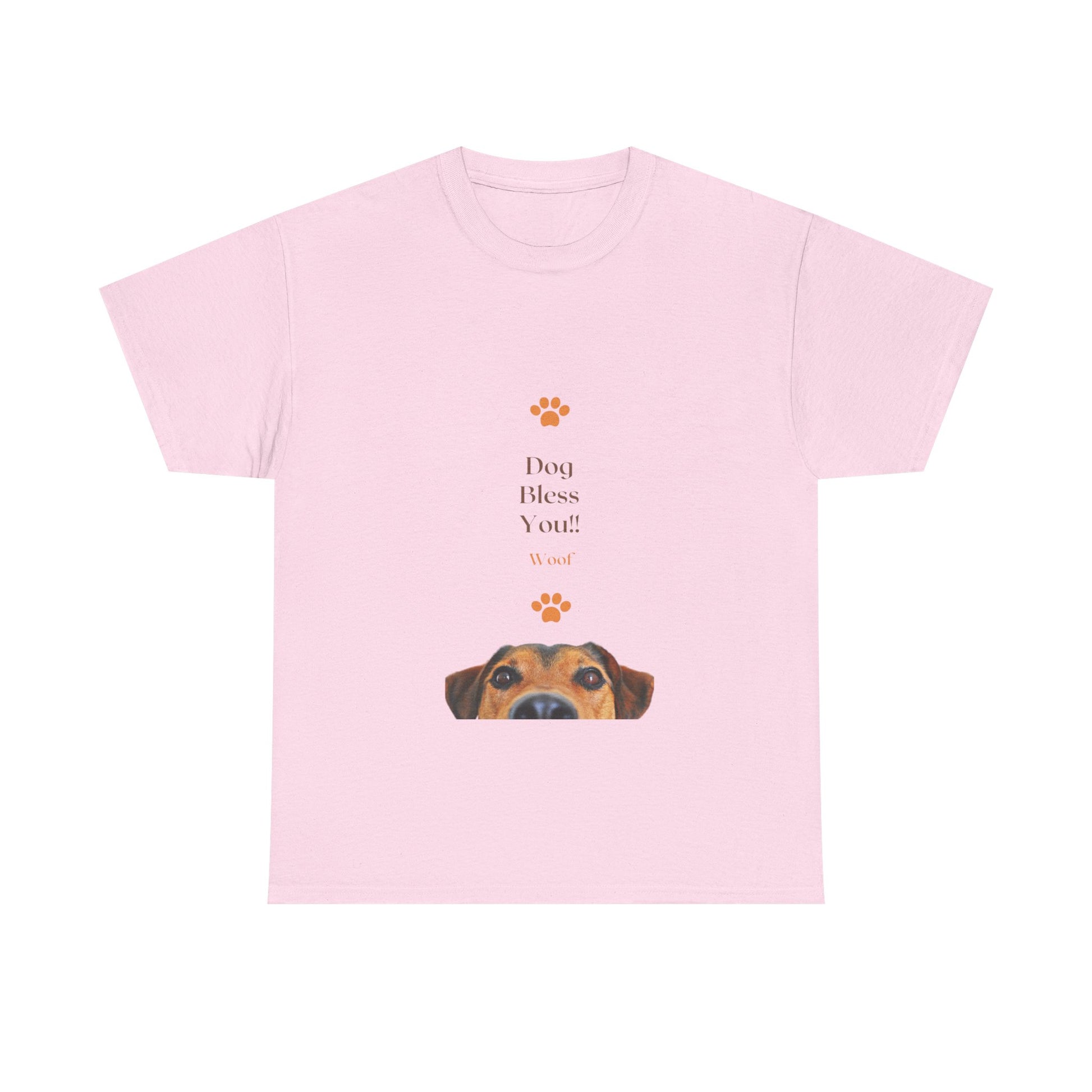 Dog Bless You! Women's Heavy Cotton Tee, Pet Lover Gift, Dog T-Shirt