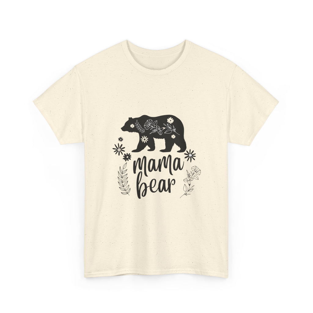 1st Mama Bear Womens Cotton Tee, Cute Graphic T-Shirt, Gift for Moms