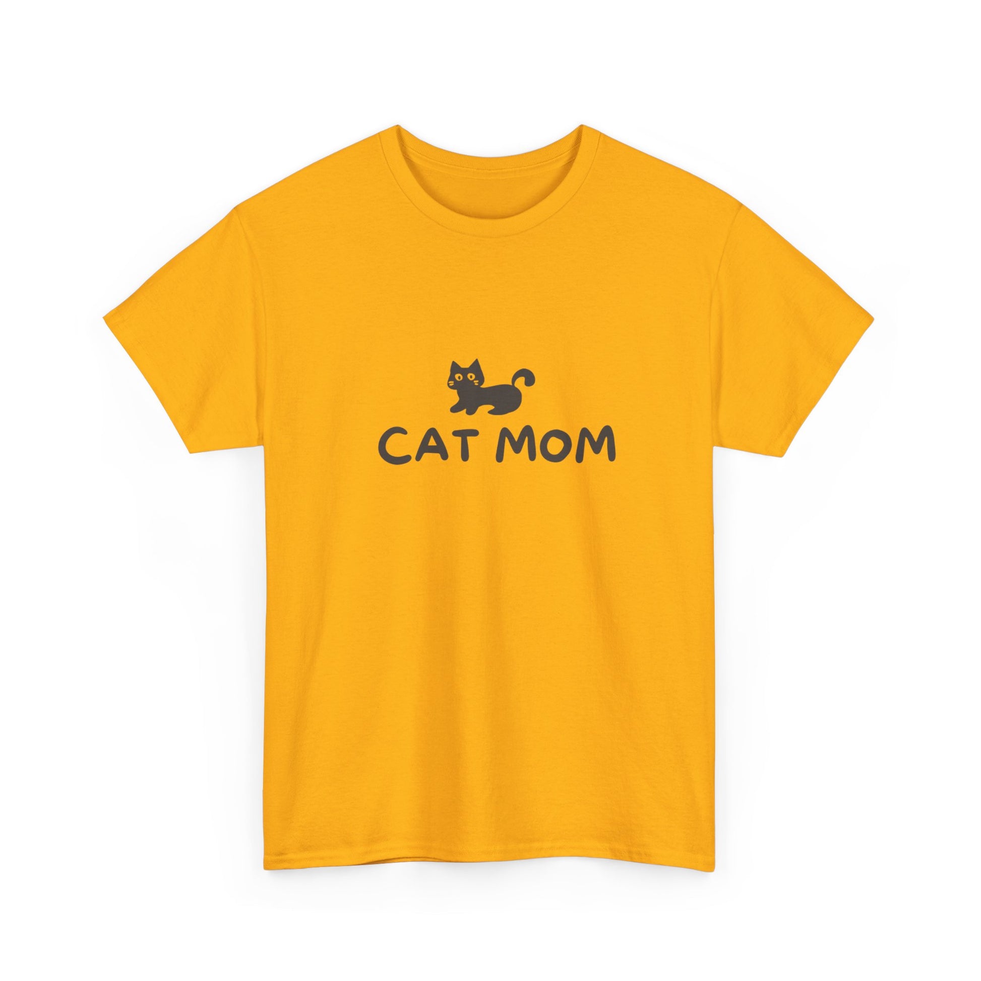 Cat Mom Women's Heavy Cotton Tee, Funny Pet Owner Gift, Cat Lover Apparel