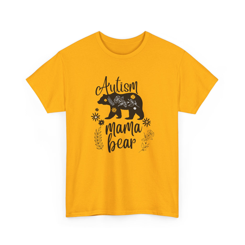 Autism Mama Bear Tee, Women's Heavy Cotton Shirt for Moms, Gift for Autism