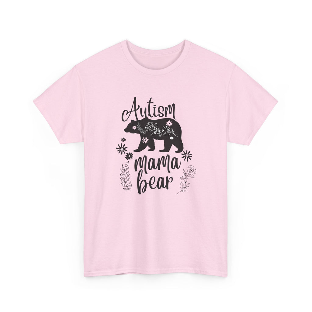 Autism Mama Bear Tee, Women's Heavy Cotton Shirt for Moms, Gift for Autism