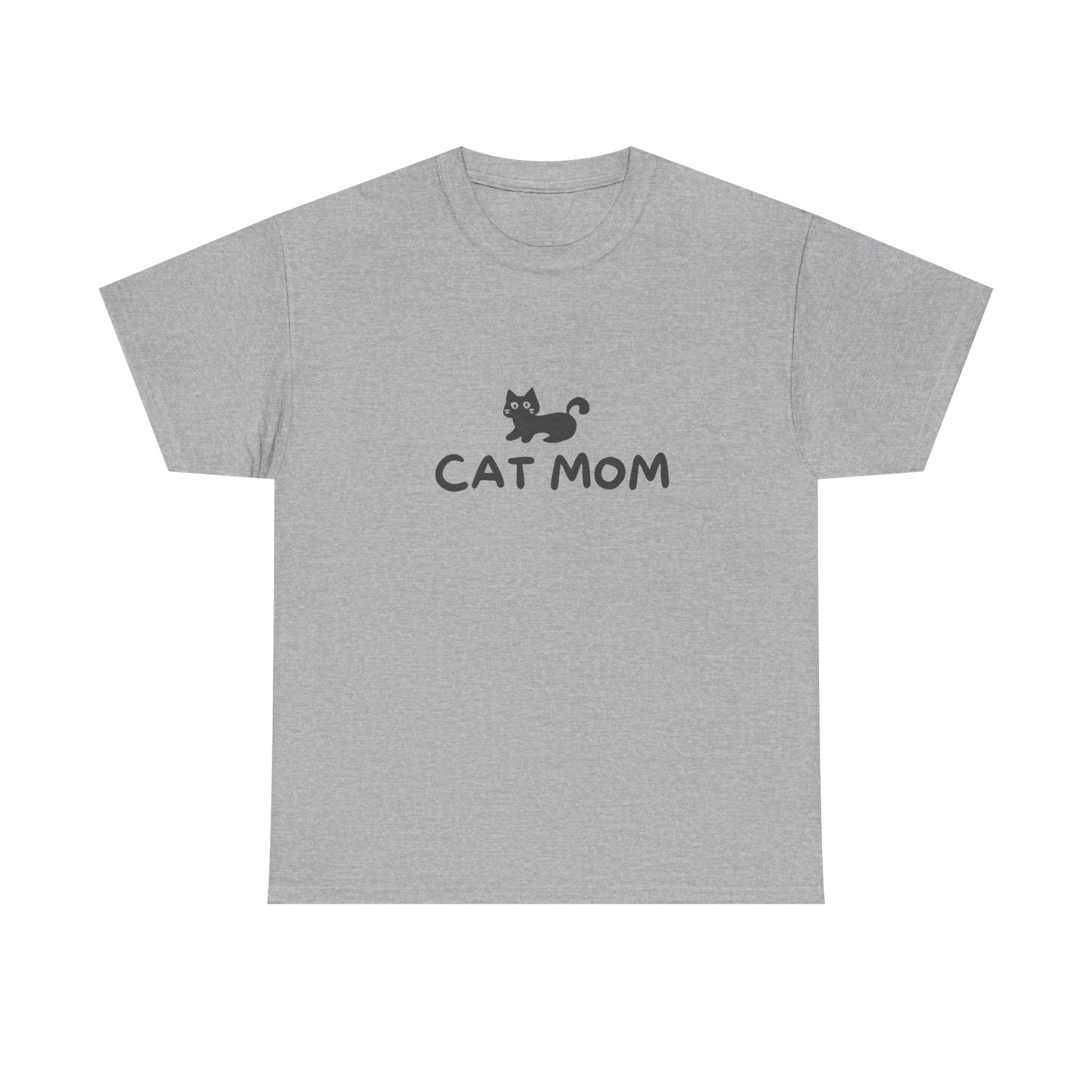 Cat Mom Women's Heavy Cotton Tee, Funny Pet Owner Gift, Cat Lover Apparel