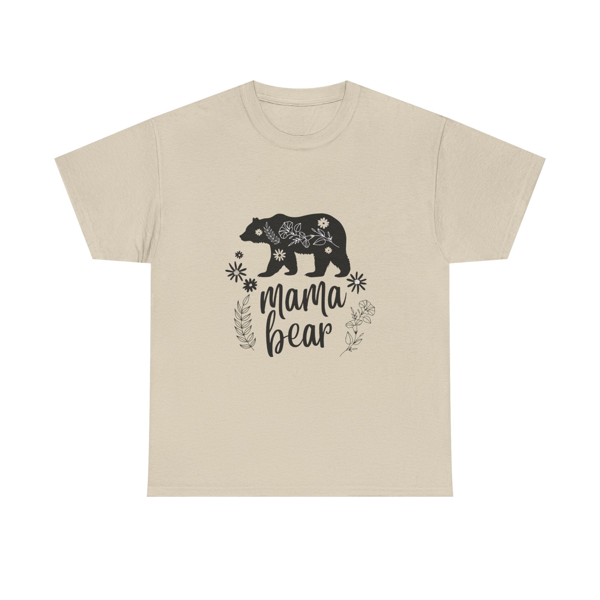 1st Mama Bear Womens Cotton Tee, Cute Graphic T-Shirt, Gift for Moms