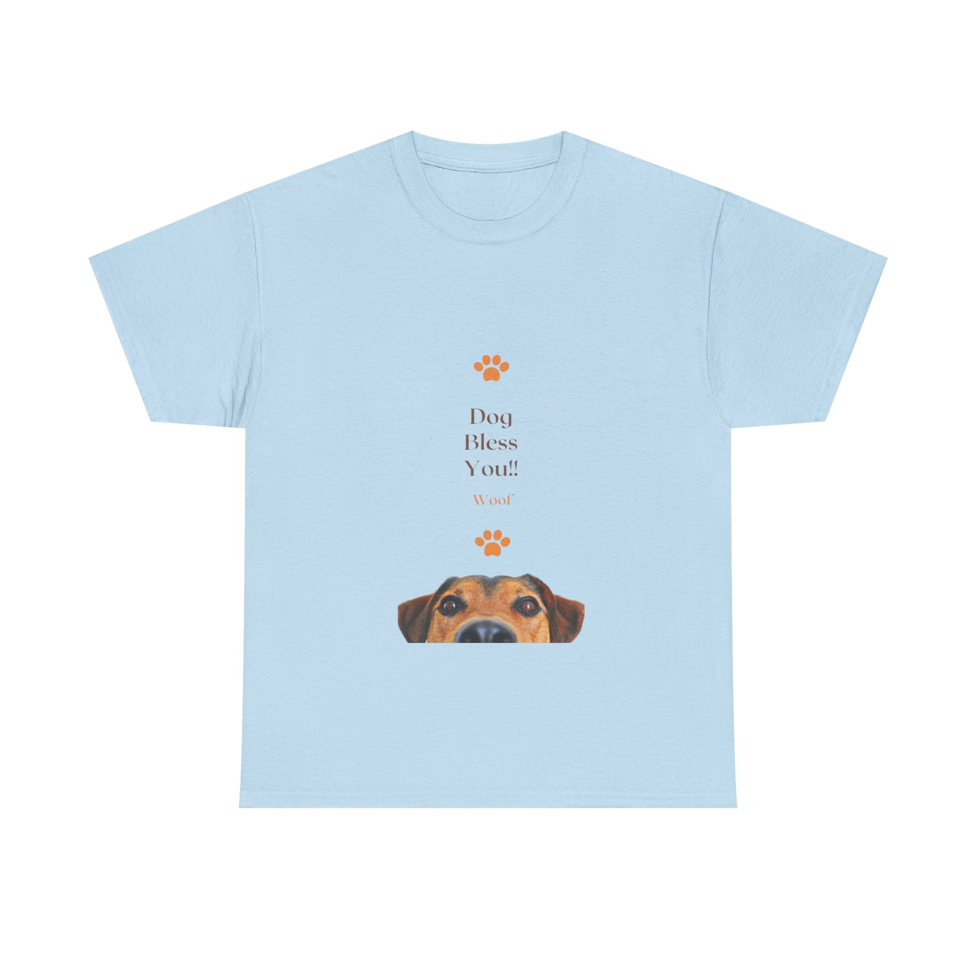 Dog Bless You! Women's Heavy Cotton Tee, Pet Lover Gift, Dog T-Shirt