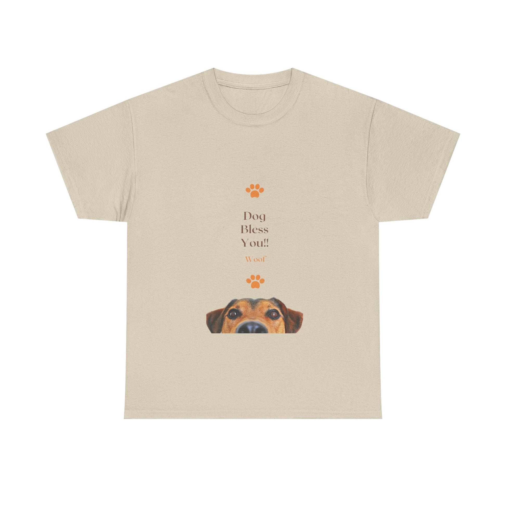 Dog Bless You! Women's Heavy Cotton Tee, Pet Lover Gift, Dog T-Shirt