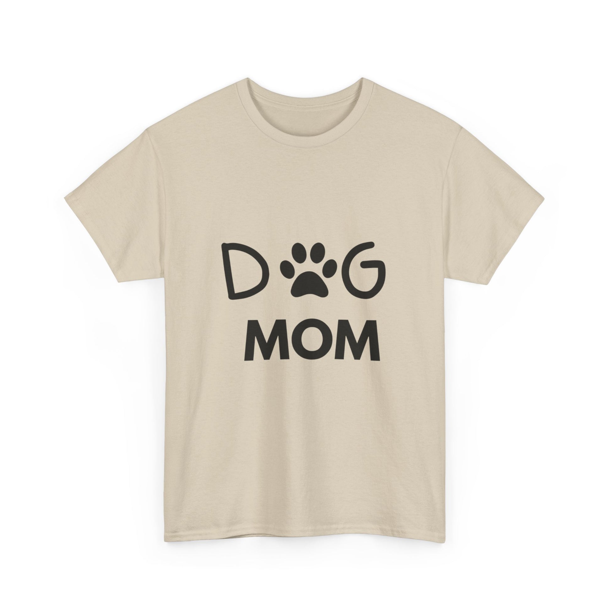 Dog Mom Women's Heavy Cotton Tee, Pet Lover Gift, Dog Owner Shirt