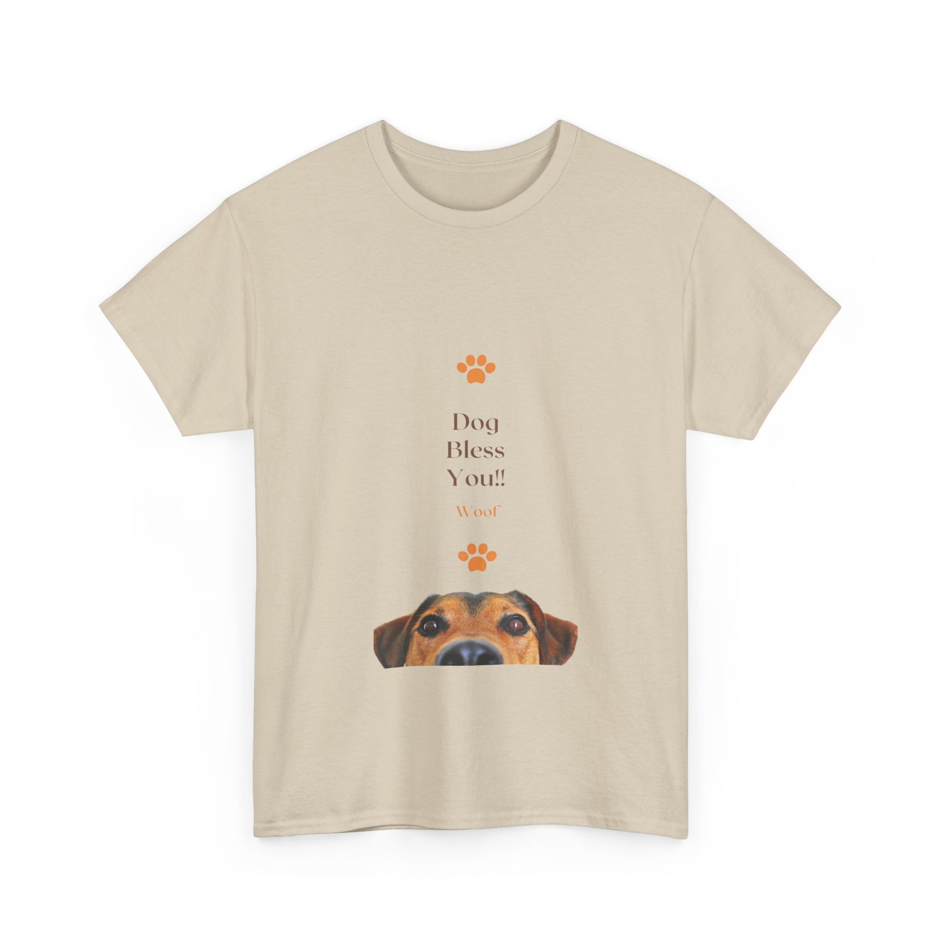 Dog Bless You! Women's Heavy Cotton Tee, Pet Lover Gift, Dog T-Shirt