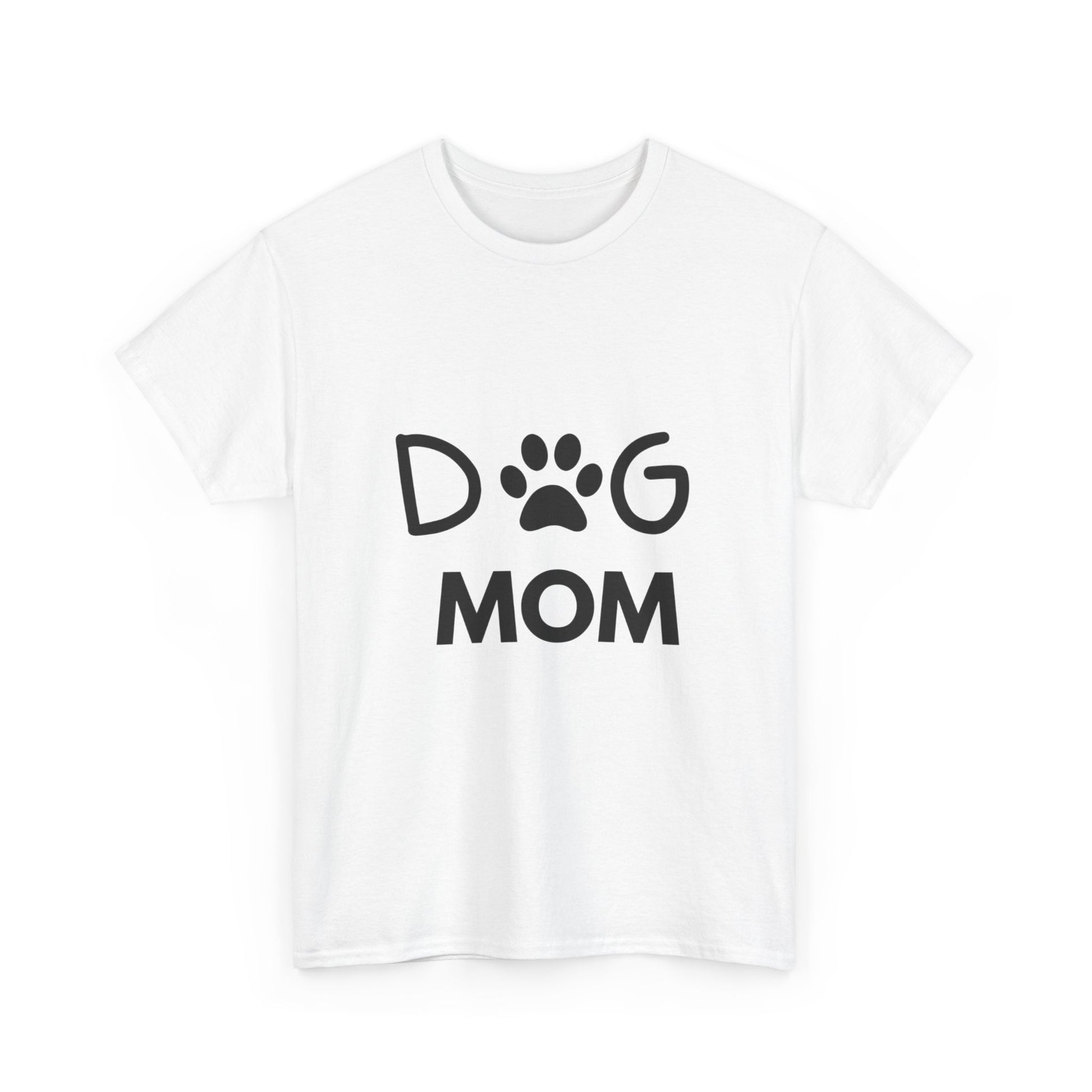 Dog Mom Women's Heavy Cotton Tee, Pet Lover Gift, Dog Owner Shirt
