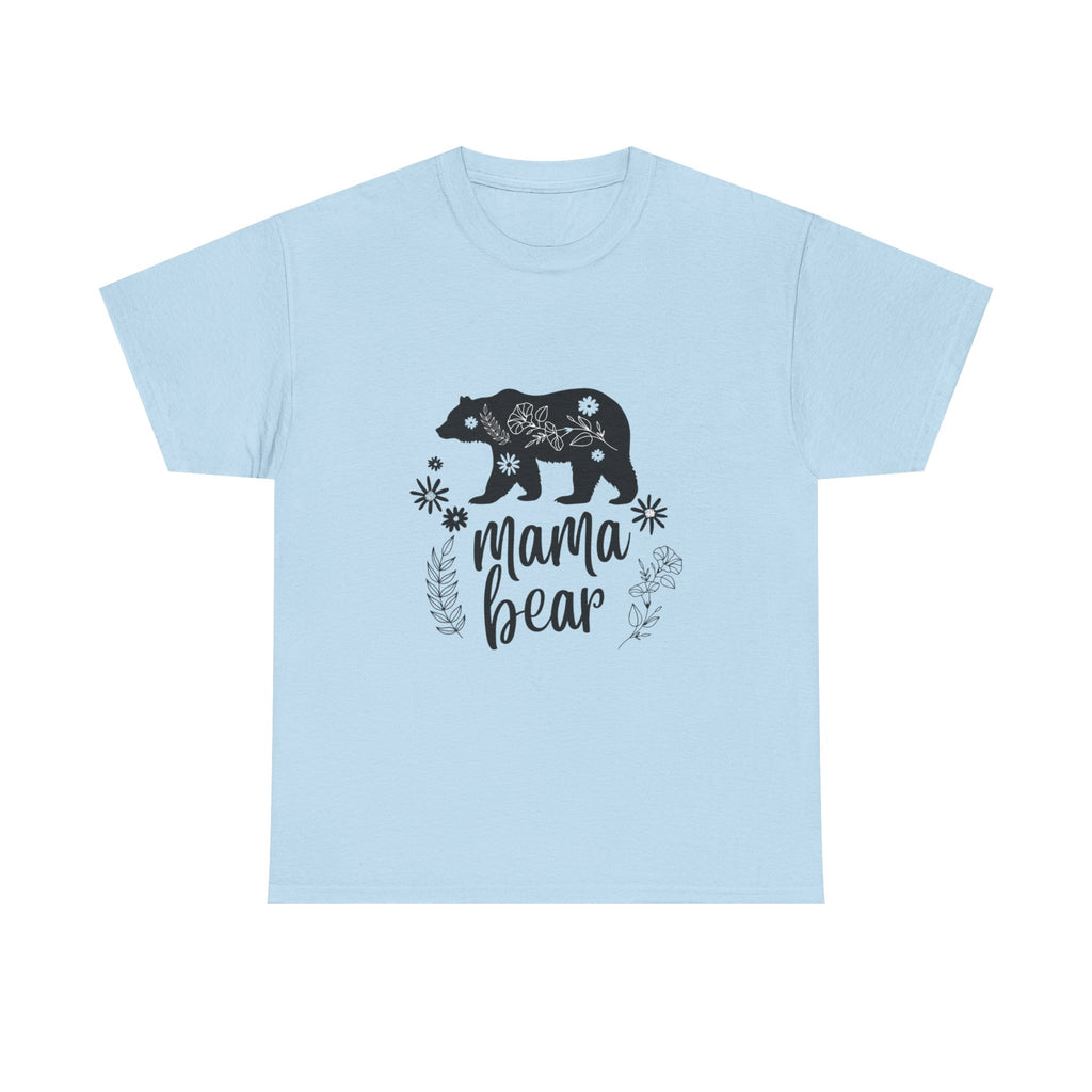 1st Mama Bear Womens Cotton Tee, Cute Graphic T-Shirt, Gift for Moms