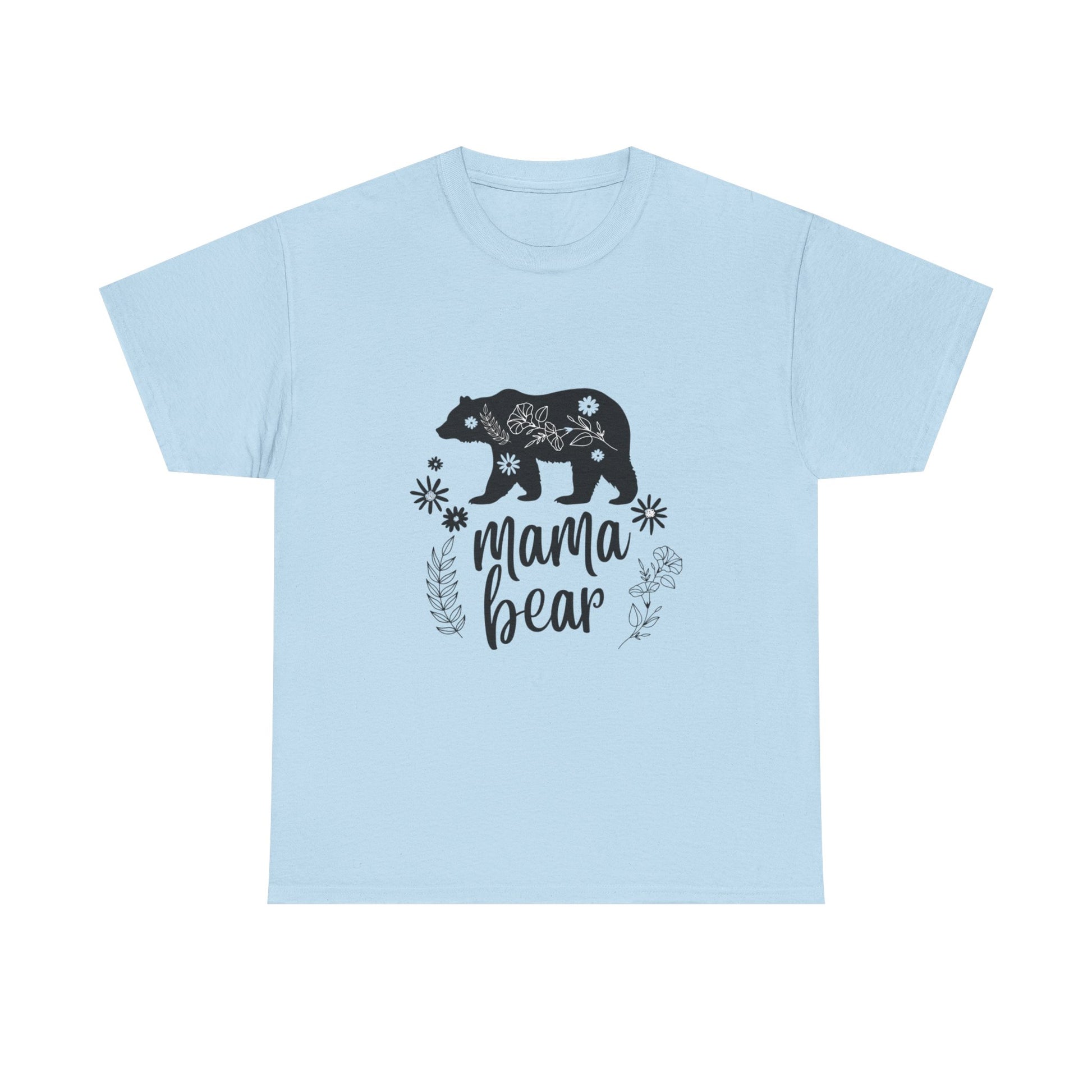 1st Mama Bear Womens Cotton Tee, Cute Graphic T-Shirt, Gift for Moms