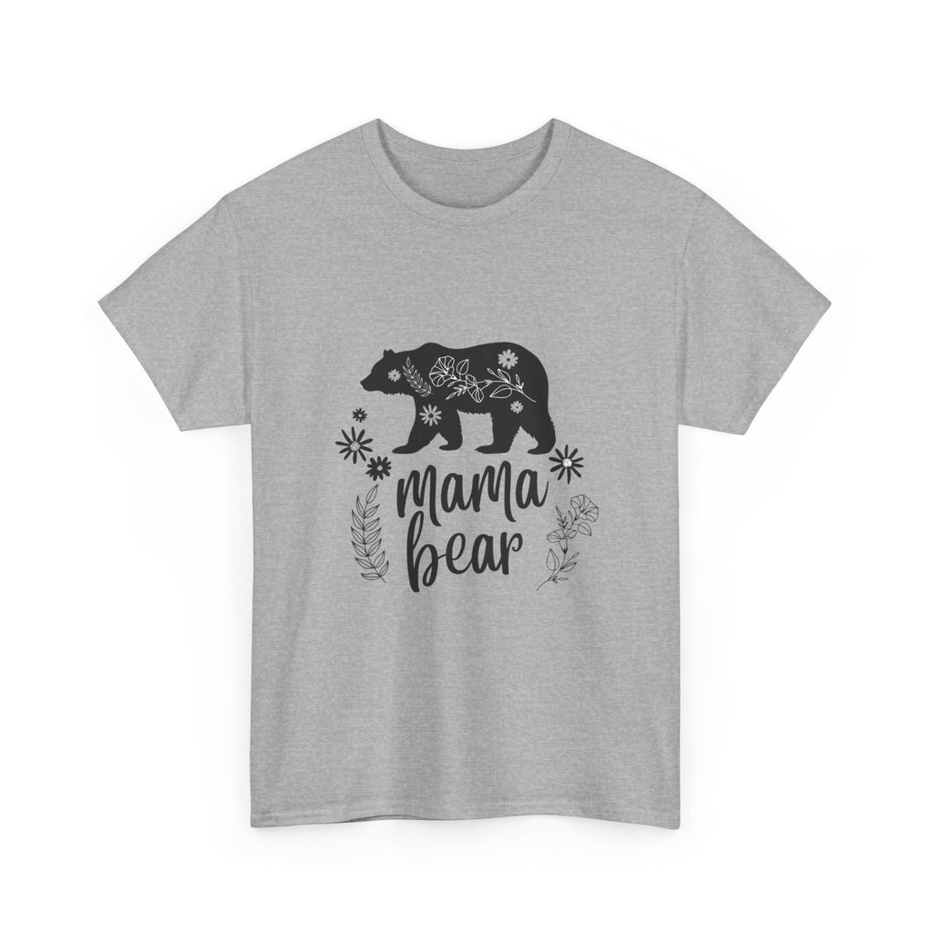 1st Mama Bear Womens Cotton Tee, Cute Graphic T-Shirt, Gift for Moms