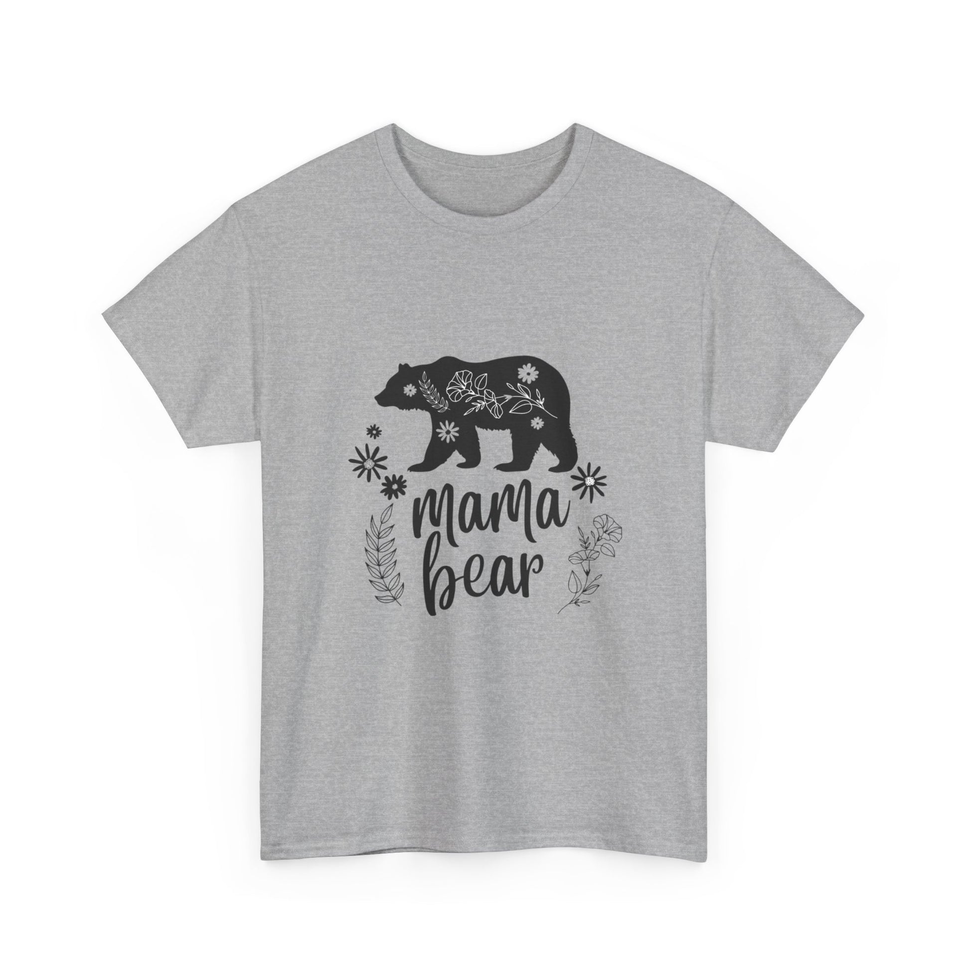 1st Mama Bear Womens Cotton Tee, Cute Graphic T-Shirt, Gift for Moms
