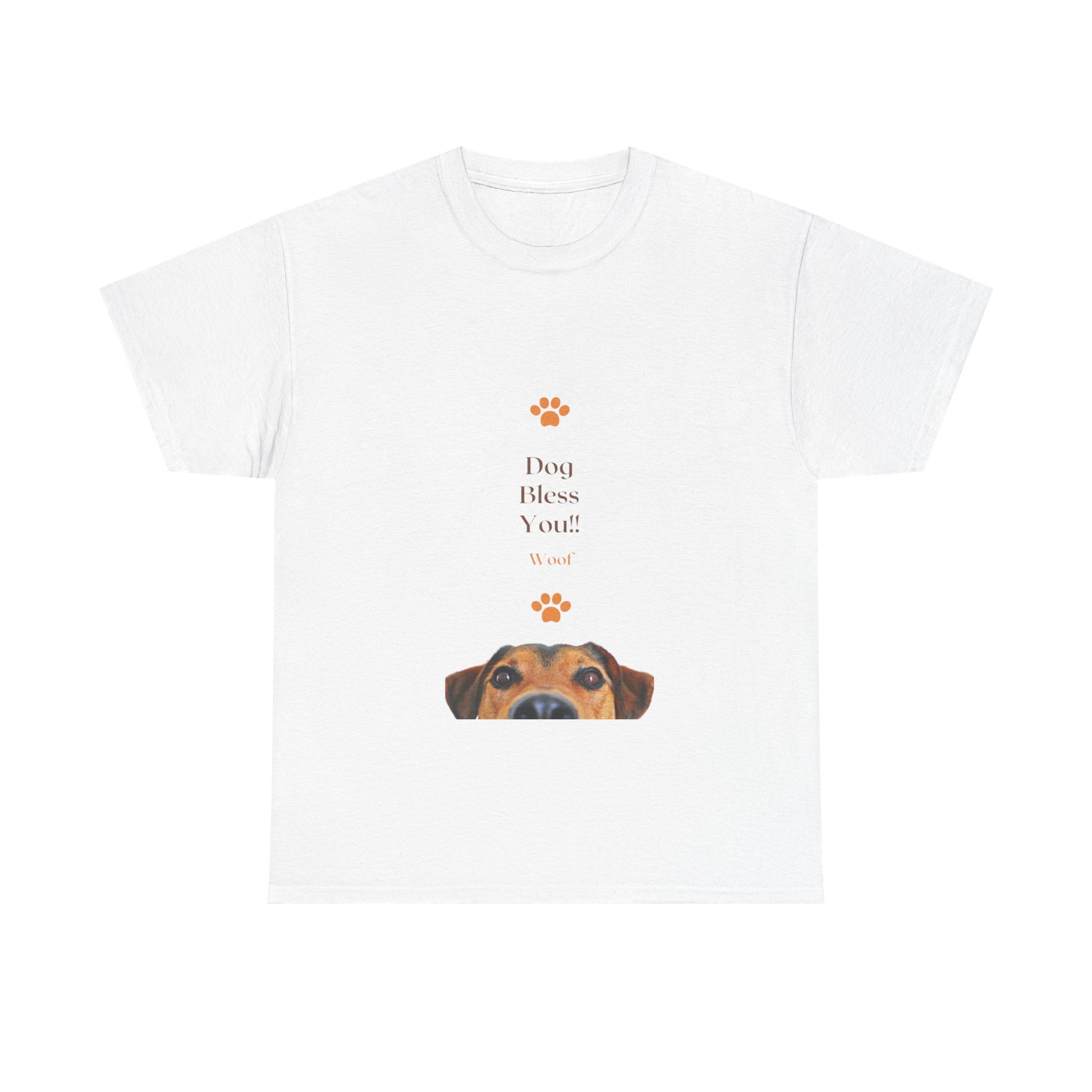 Dog Bless You! Women's Heavy Cotton Tee, Pet Lover Gift, Dog T-Shirt