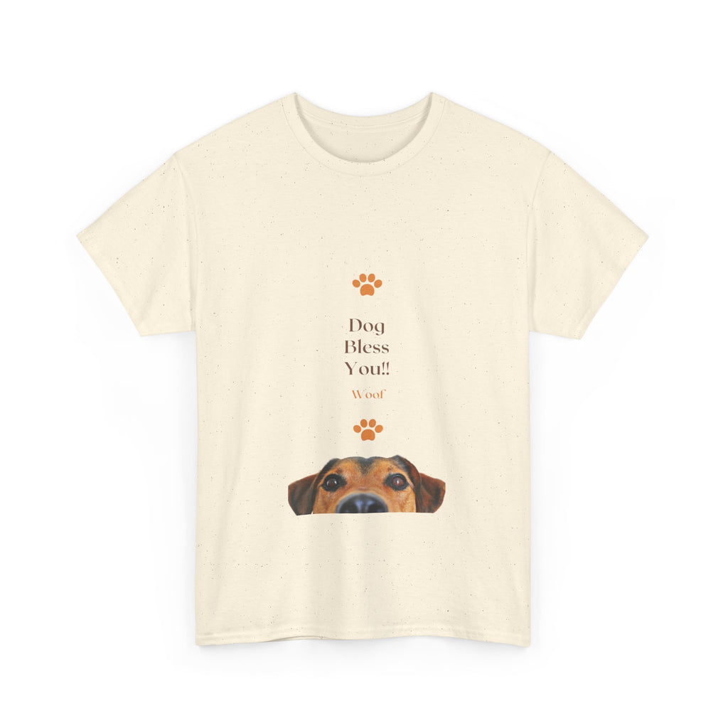 Dog Bless You! Women's Heavy Cotton Tee, Pet Lover Gift, Dog T-Shirt