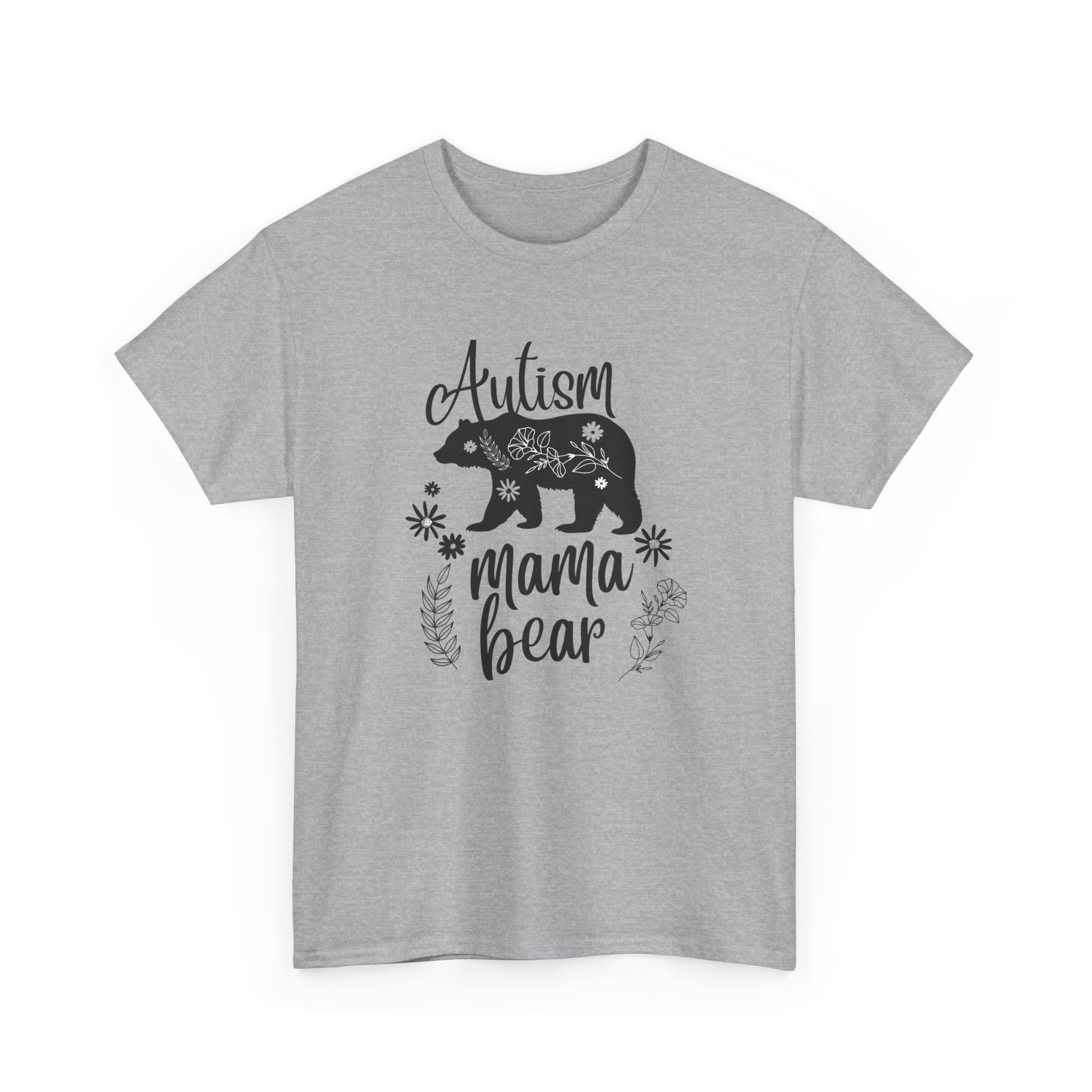 Autism Mama Bear Tee, Women's Heavy Cotton Shirt for Moms, Gift for Autism