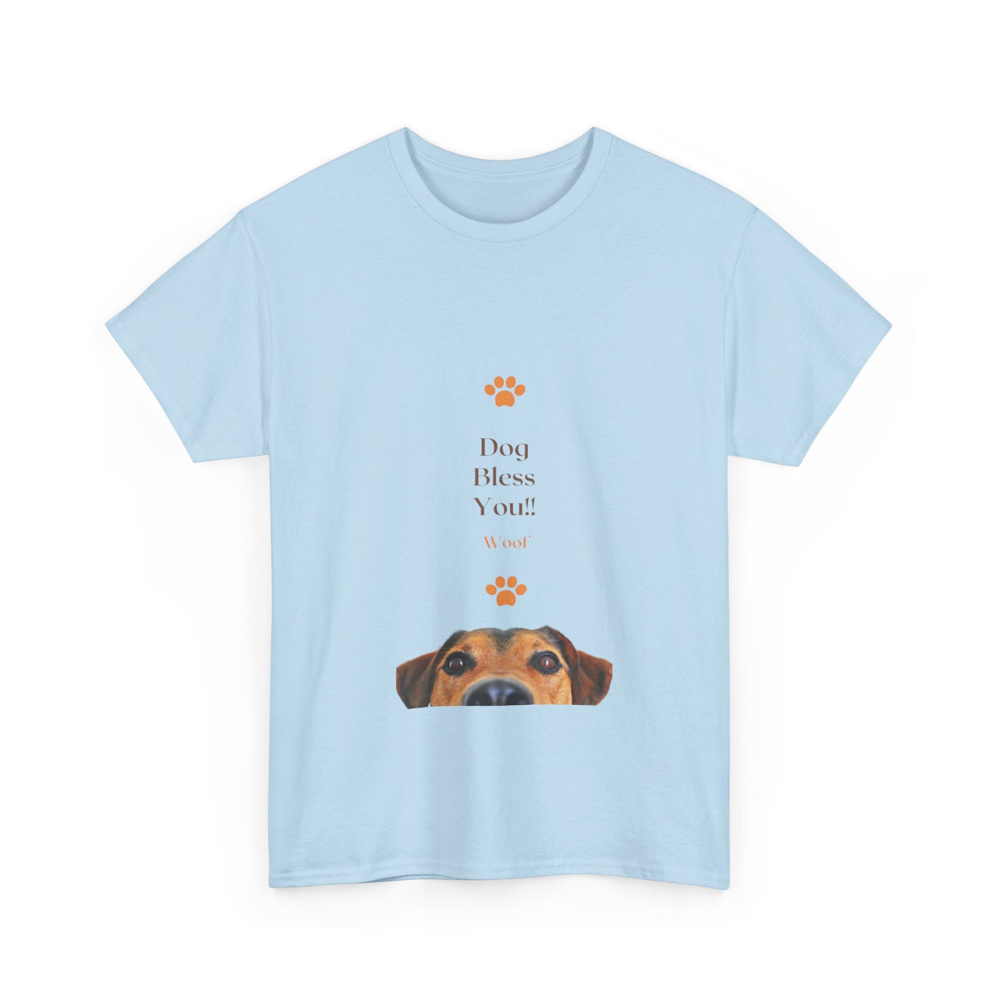 Dog Bless You! Women's Heavy Cotton Tee, Pet Lover Gift, Dog T-Shirt