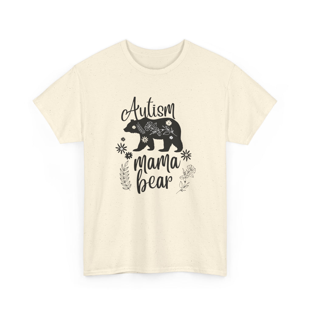 Autism Mama Bear Tee, Women's Heavy Cotton Shirt for Moms, Gift for Autism