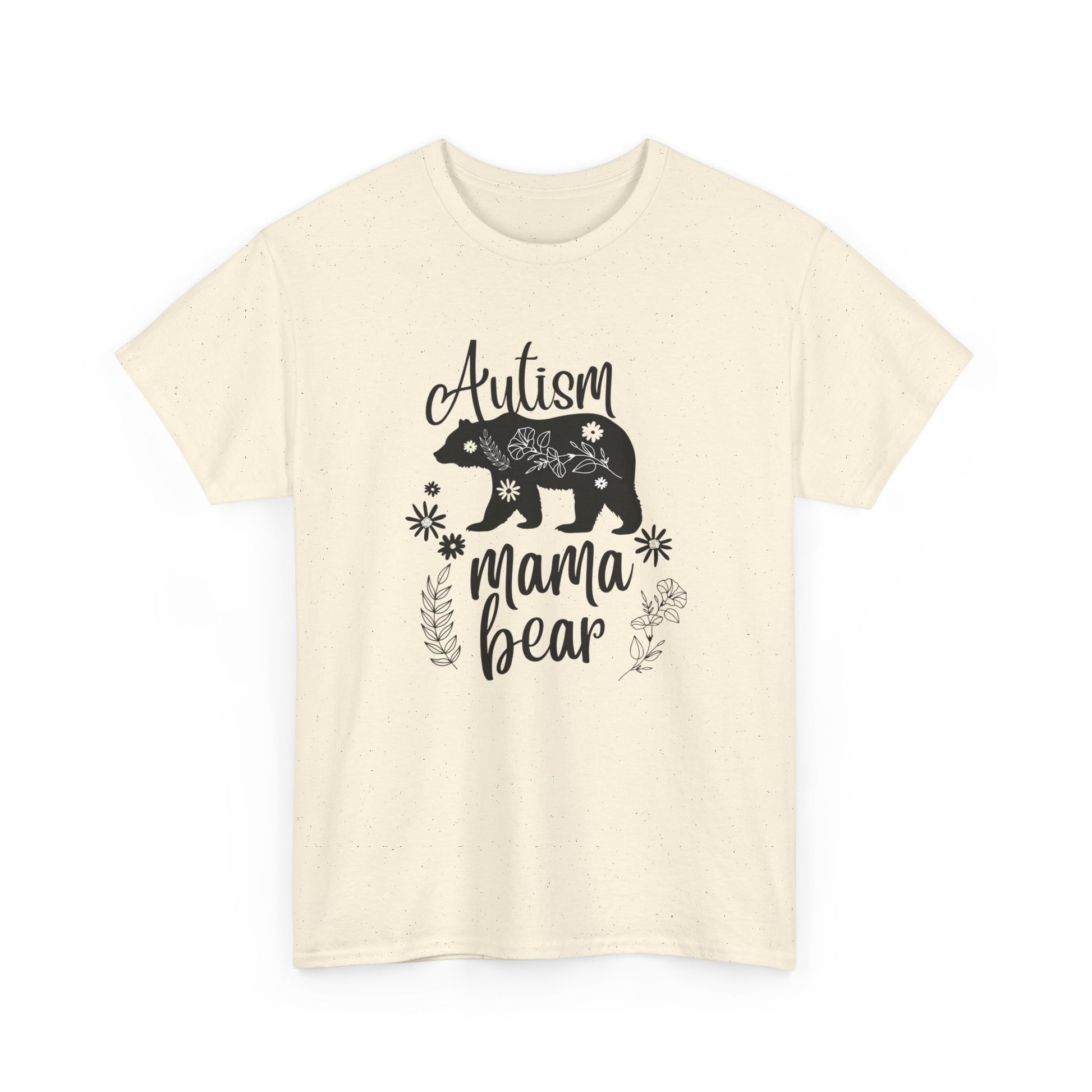 Autism Mama Bear Tee, Women's Heavy Cotton Shirt for Moms, Gift for Autism