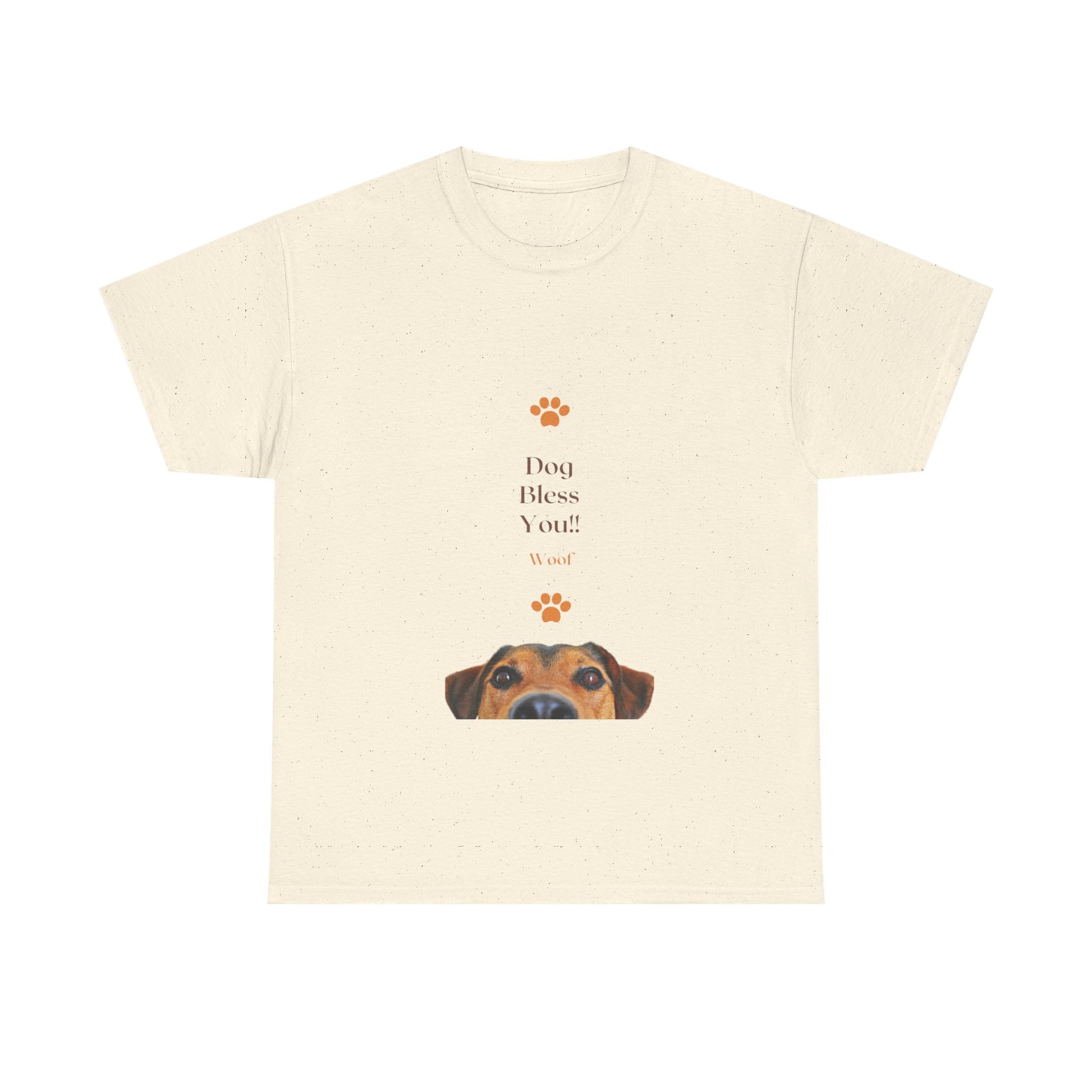 Dog Bless You! Women's Heavy Cotton Tee, Pet Lover Gift, Dog T-Shirt
