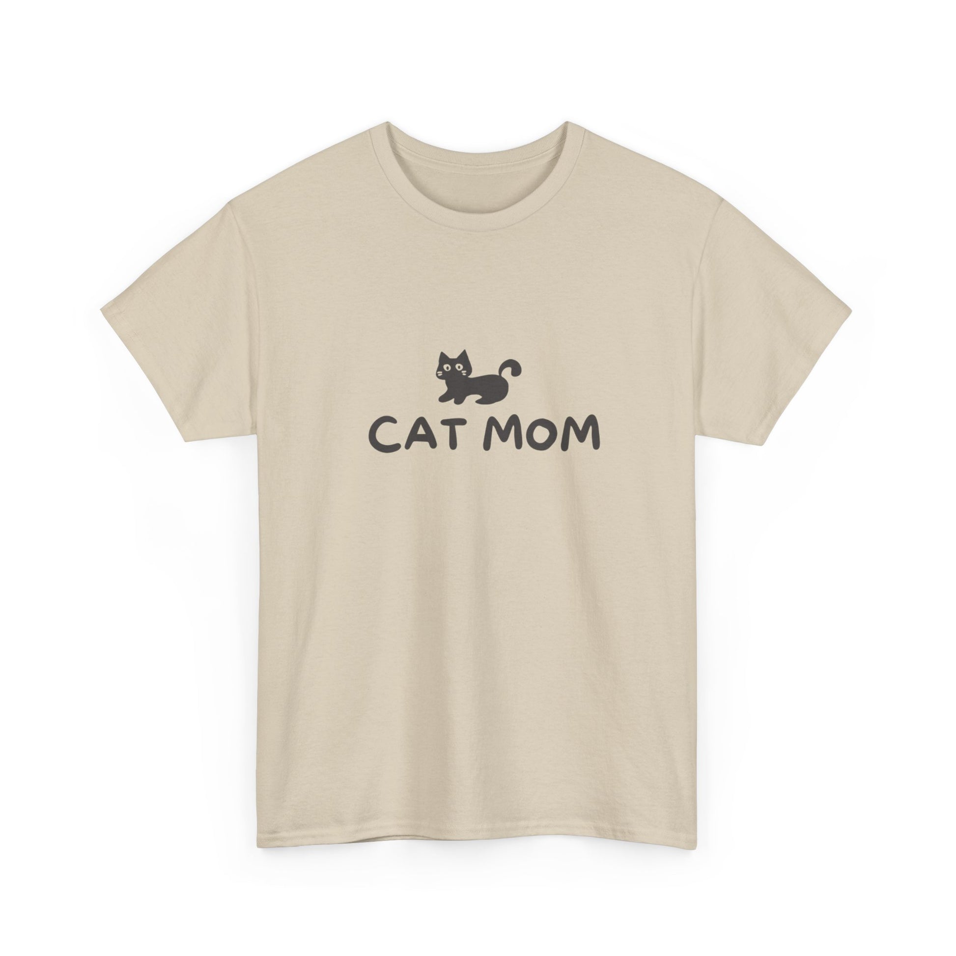 Cat Mom Women's Heavy Cotton Tee, Funny Pet Owner Gift, Cat Lover Apparel