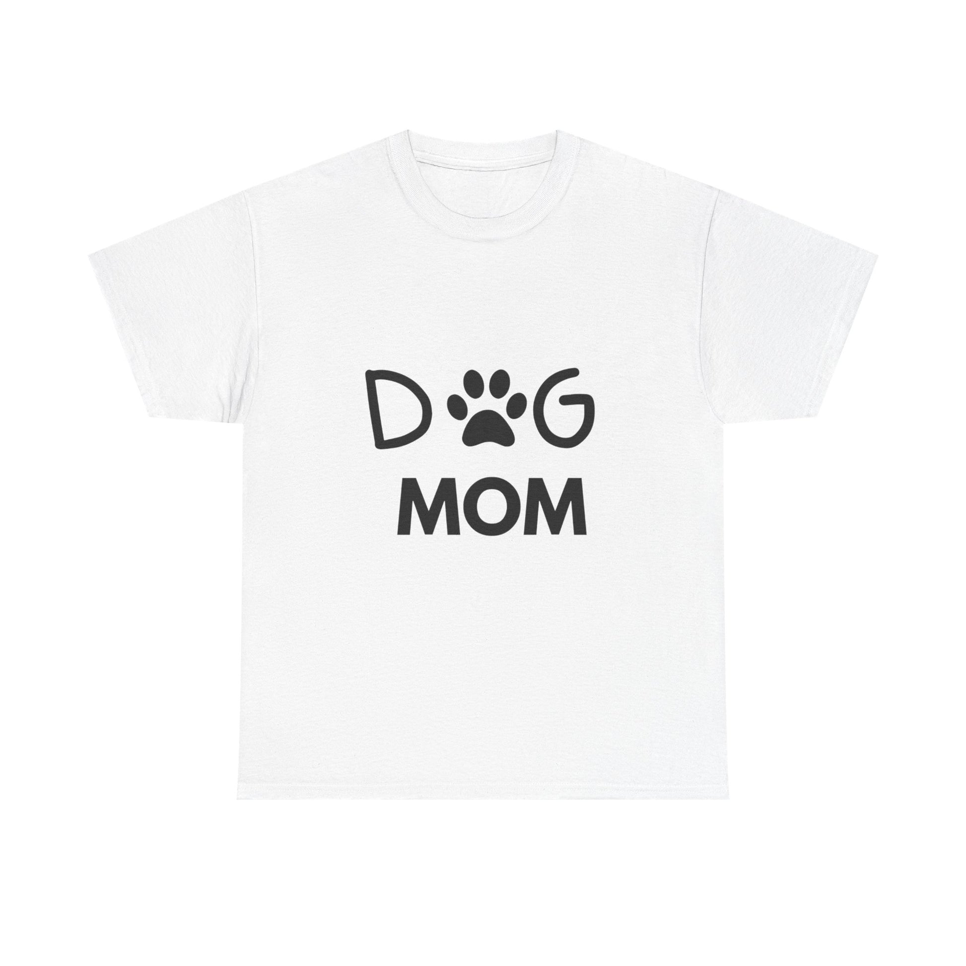 Dog Mom Women's Heavy Cotton Tee, Pet Lover Gift, Dog Owner Shirt