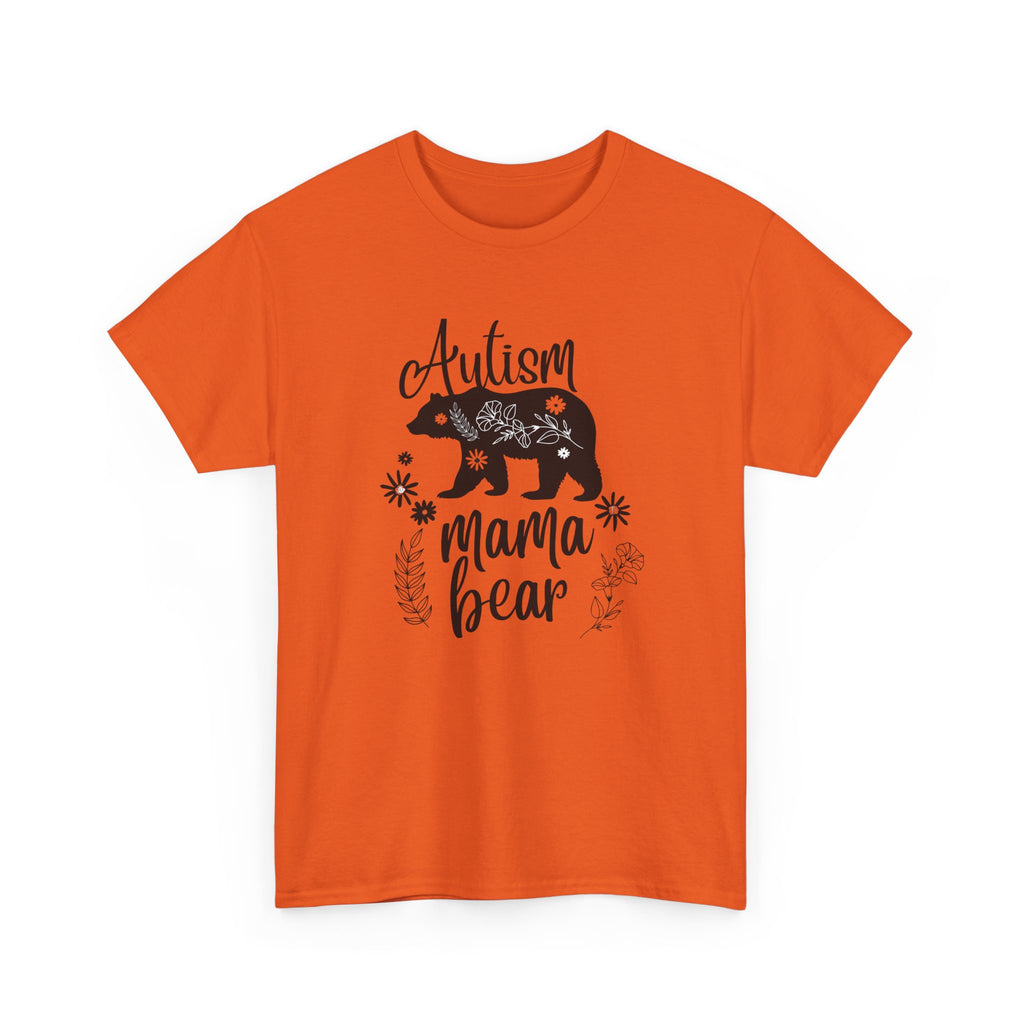 Autism Mama Bear Tee, Women's Heavy Cotton Shirt for Moms, Gift for Autism