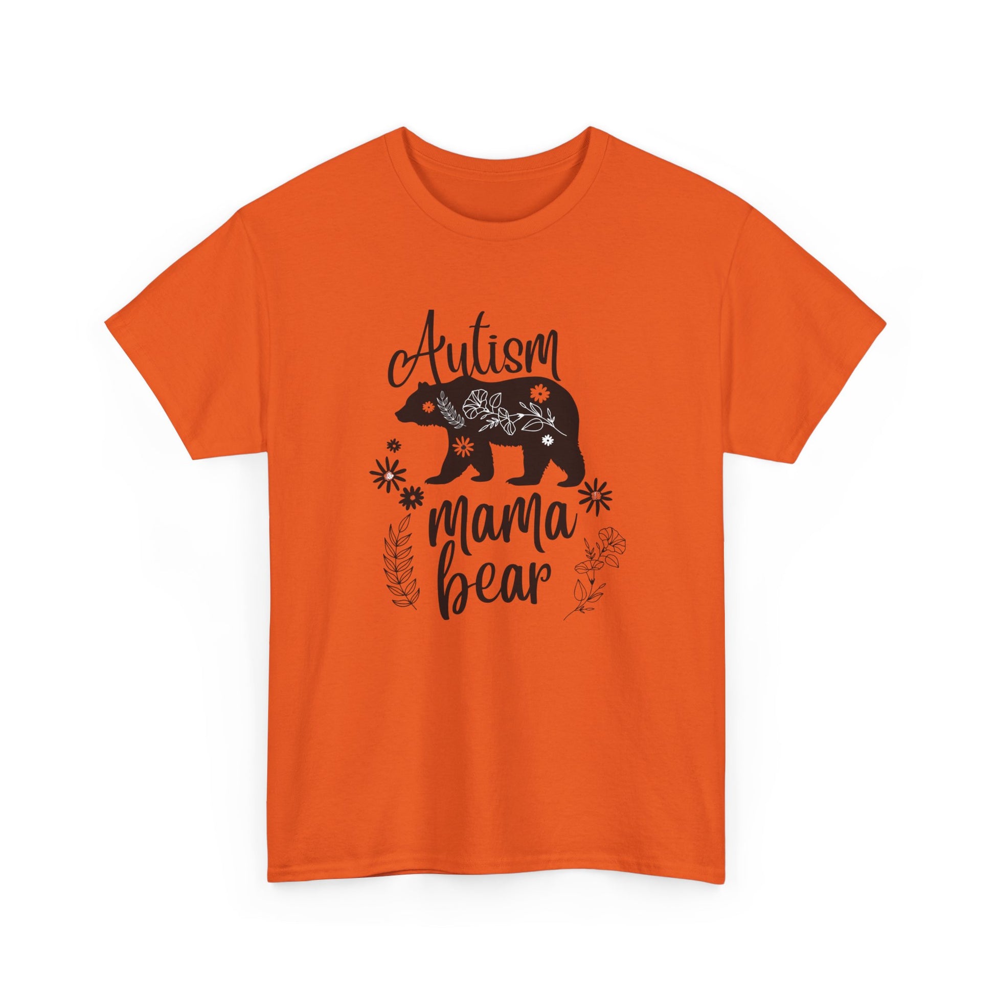 Autism Mama Bear Tee, Women's Heavy Cotton Shirt for Moms, Gift for Autism