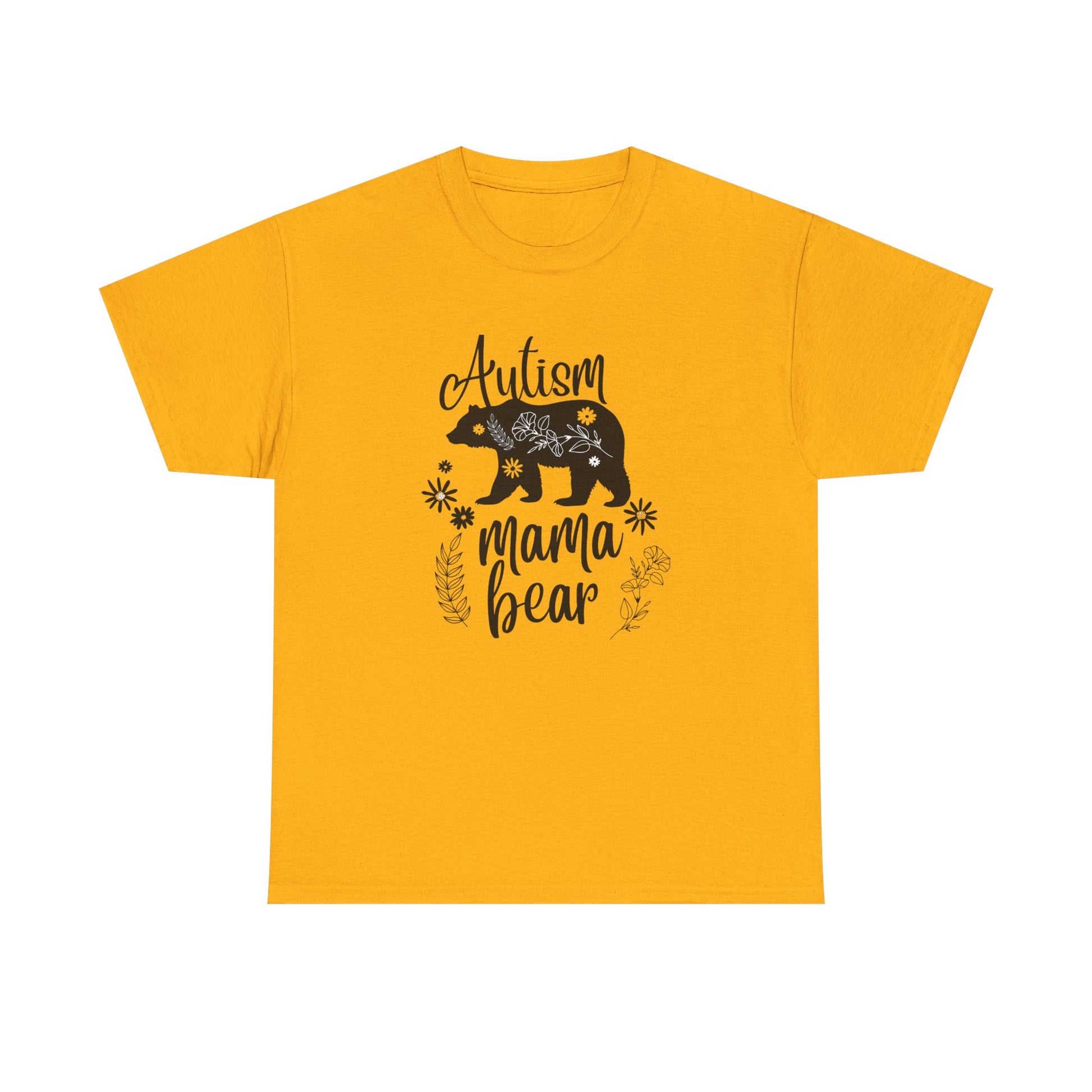 Autism Mama Bear Tee, Women's Heavy Cotton Shirt for Moms, Gift for Autism