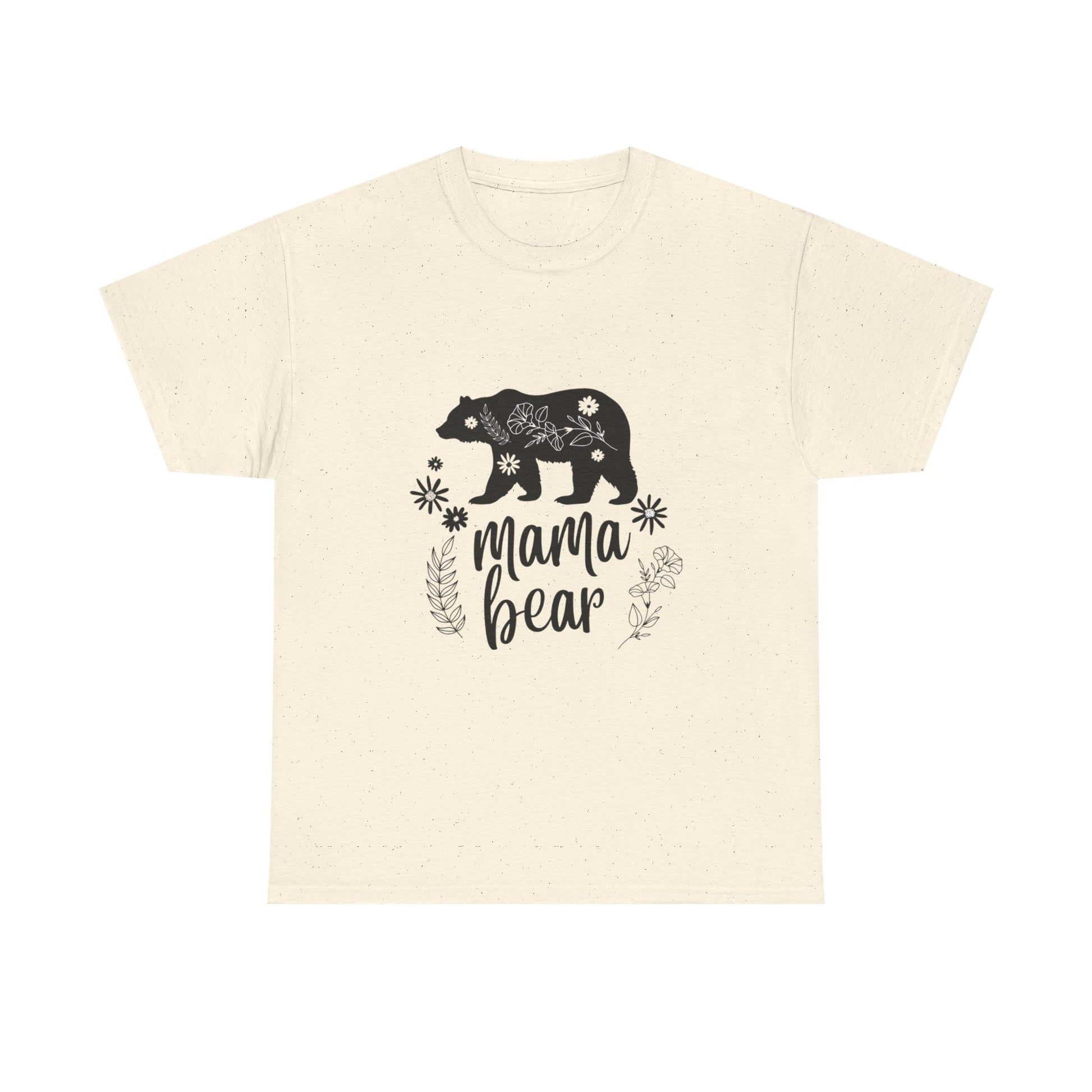 1st Mama Bear Womens Cotton Tee, Cute Graphic T-Shirt, Gift for Moms