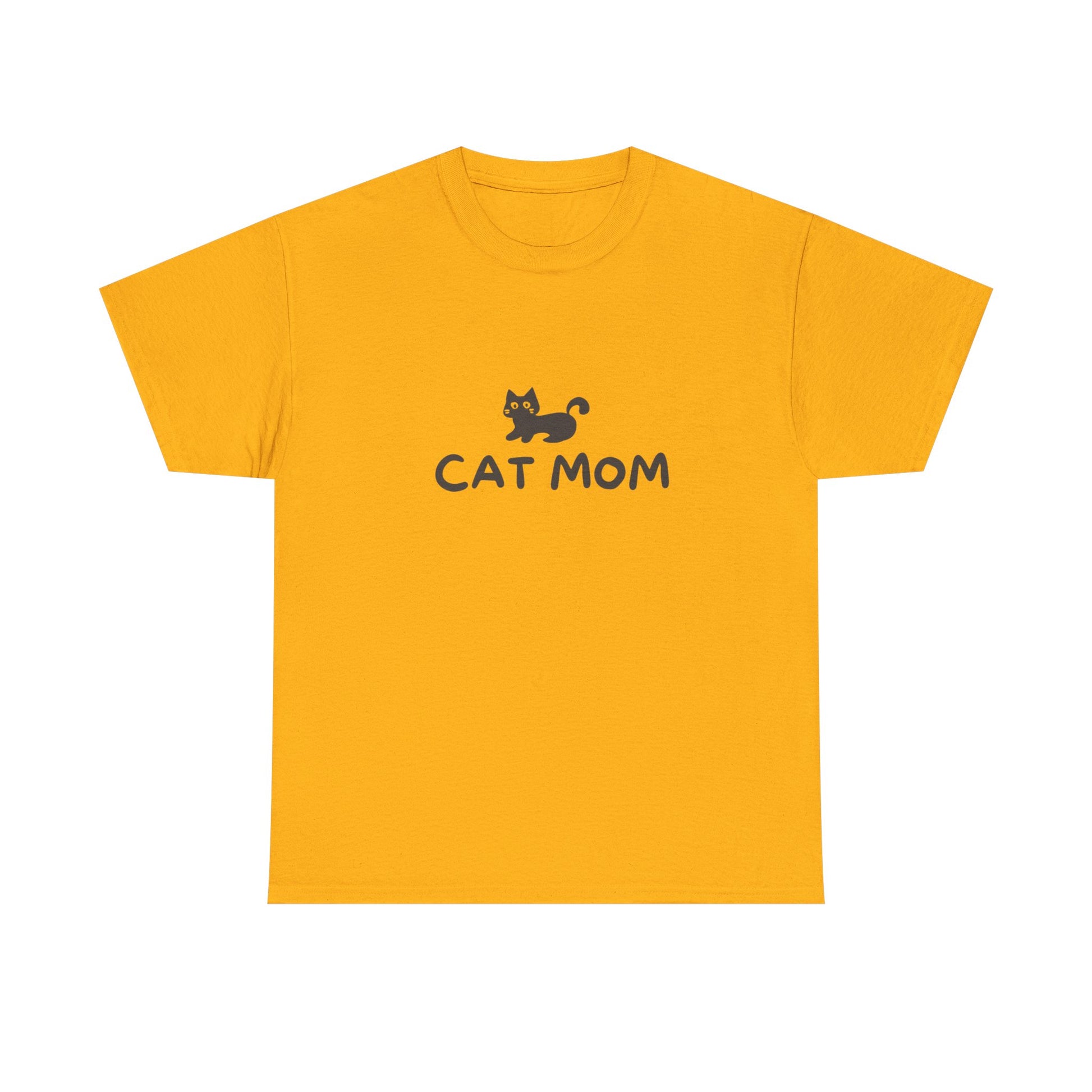 Cat Mom Women's Heavy Cotton Tee, Funny Pet Owner Gift, Cat Lover Apparel