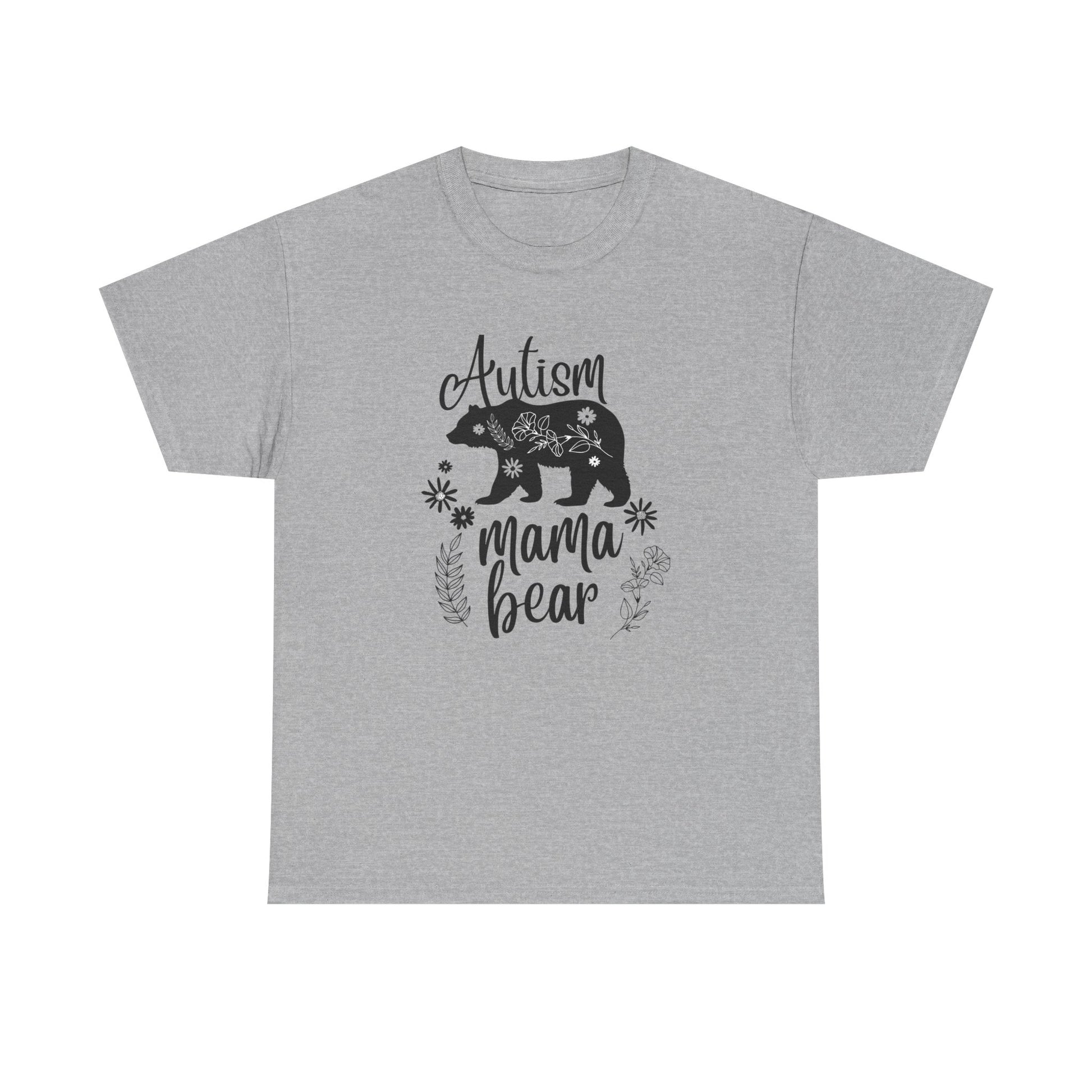 Autism Mama Bear Tee, Women's Heavy Cotton Shirt for Moms, Gift for Autism