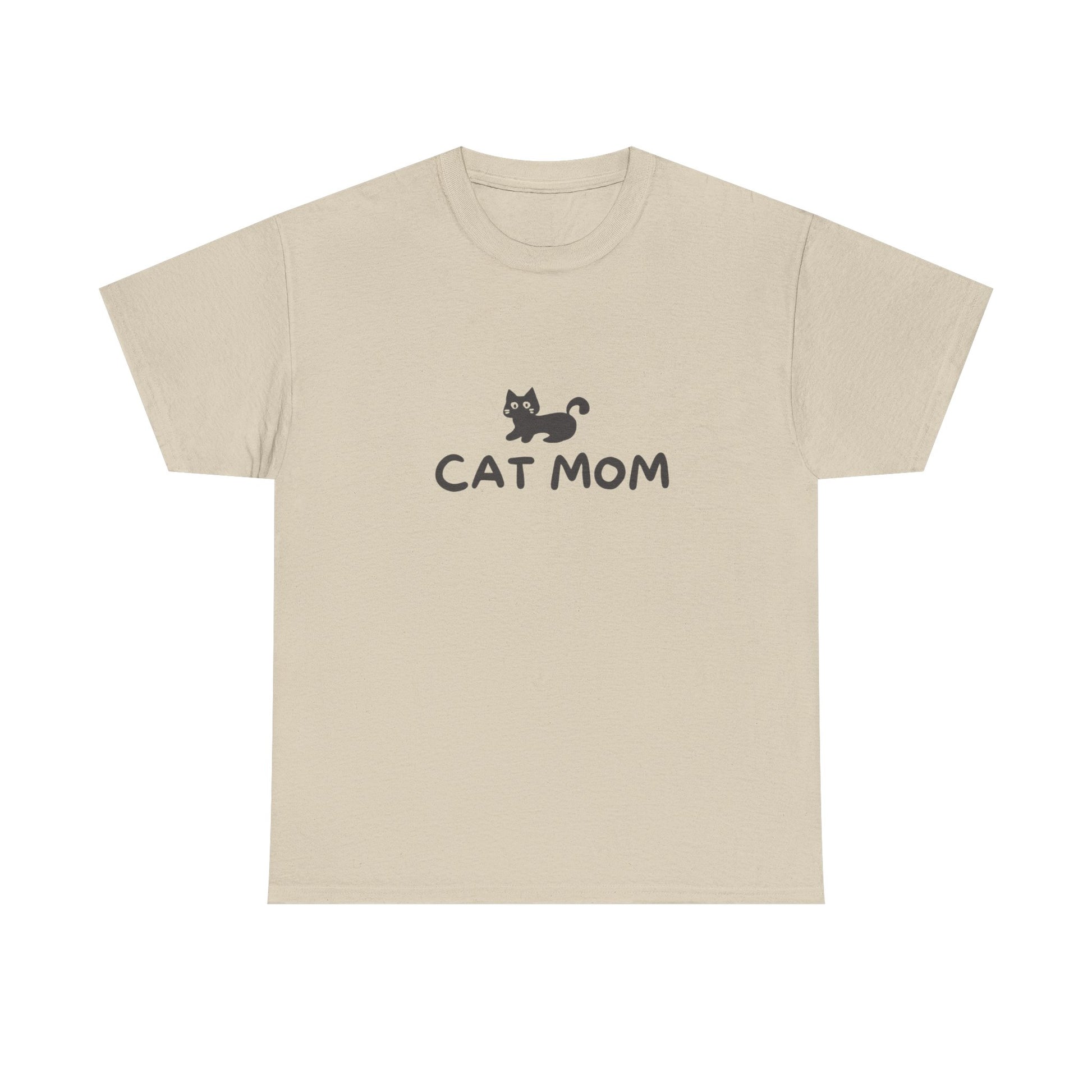 Cat Mom Women's Heavy Cotton Tee, Funny Pet Owner Gift, Cat Lover Apparel