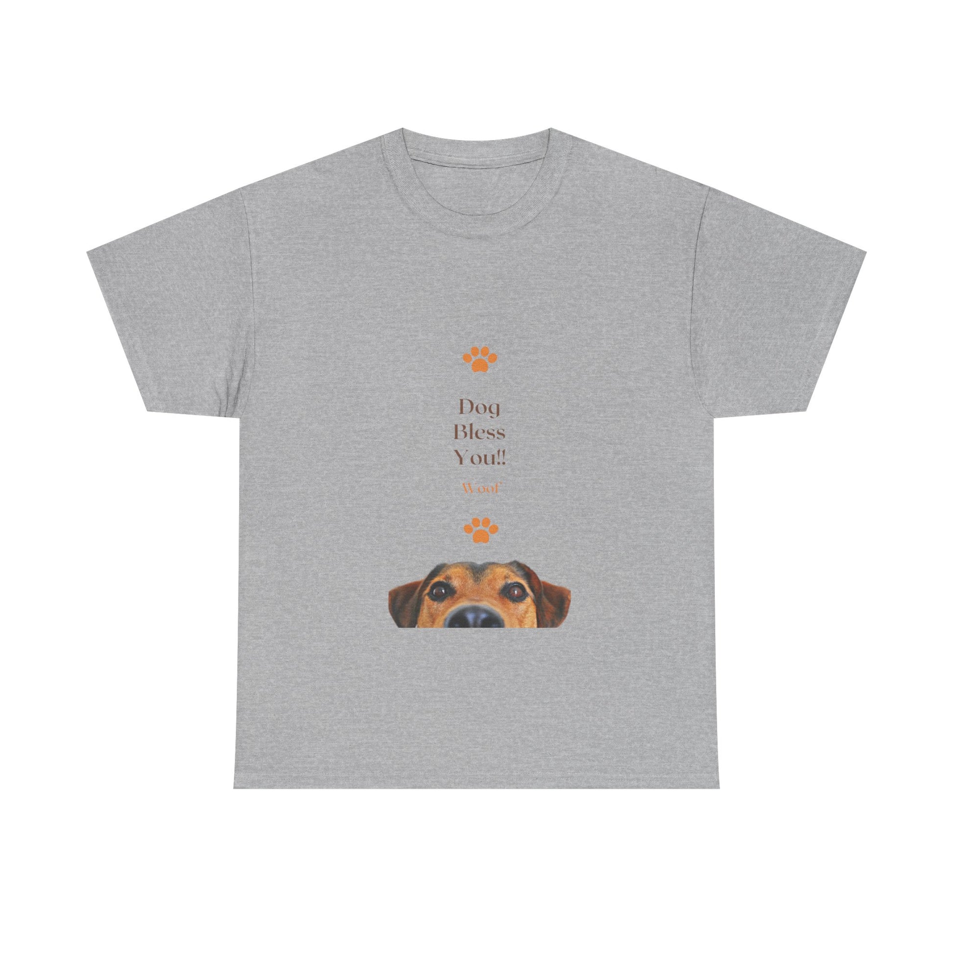 Dog Bless You! Women's Heavy Cotton Tee, Pet Lover Gift, Dog T-Shirt