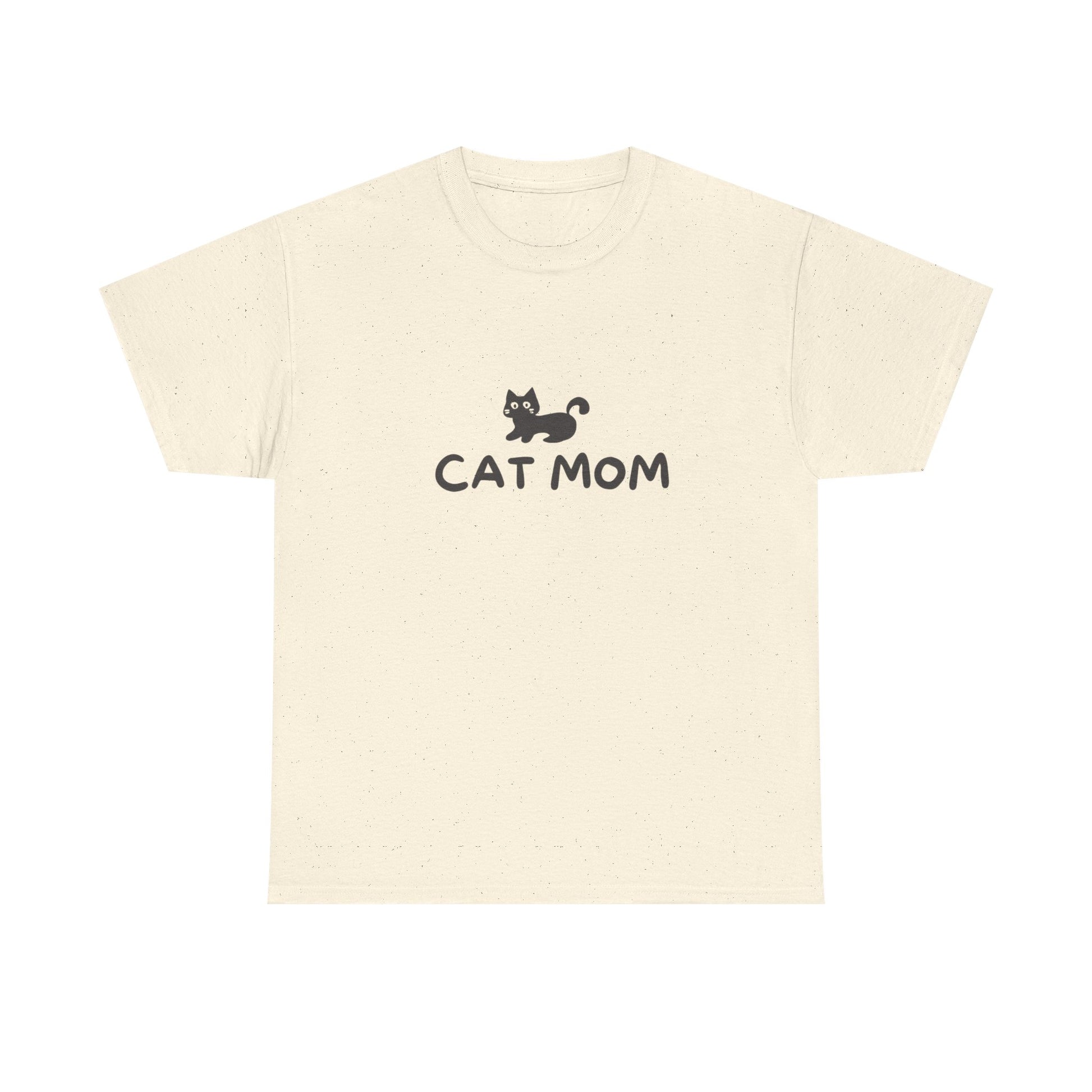 Cat Mom Women's Heavy Cotton Tee, Funny Pet Owner Gift, Cat Lover Apparel