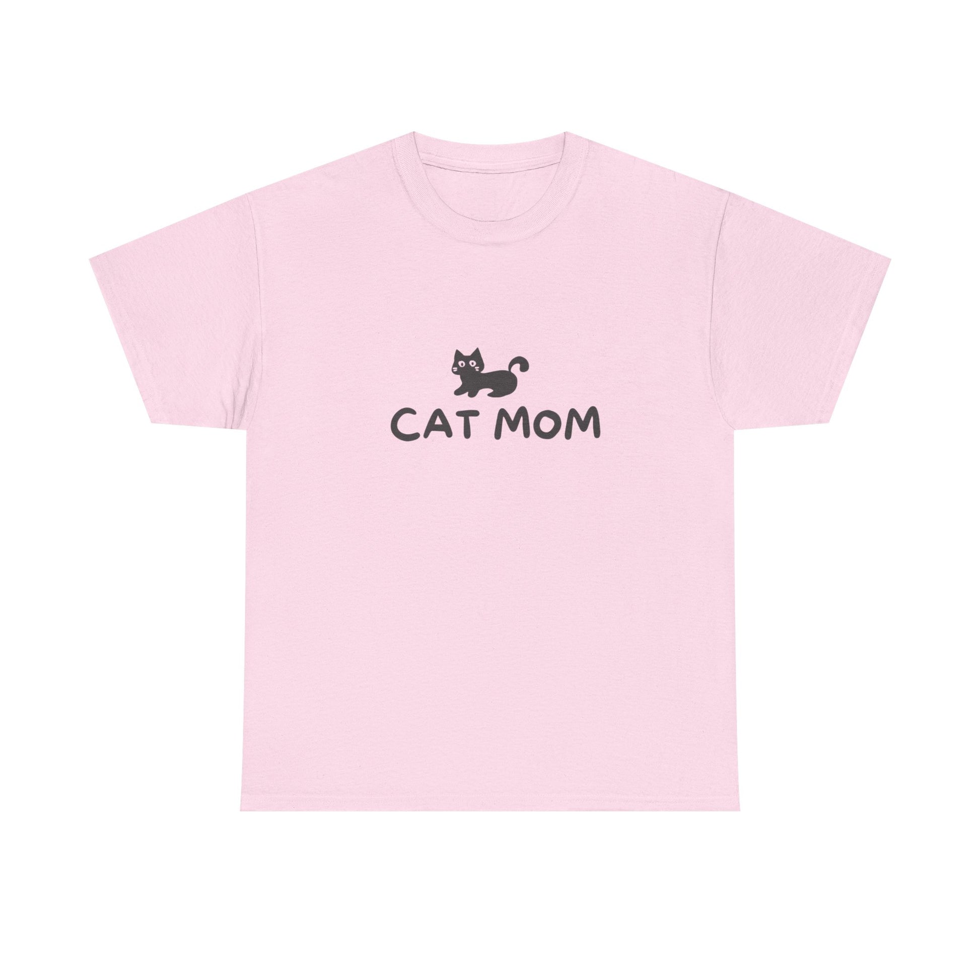 Cat Mom Women's Heavy Cotton Tee, Funny Pet Owner Gift, Cat Lover Apparel