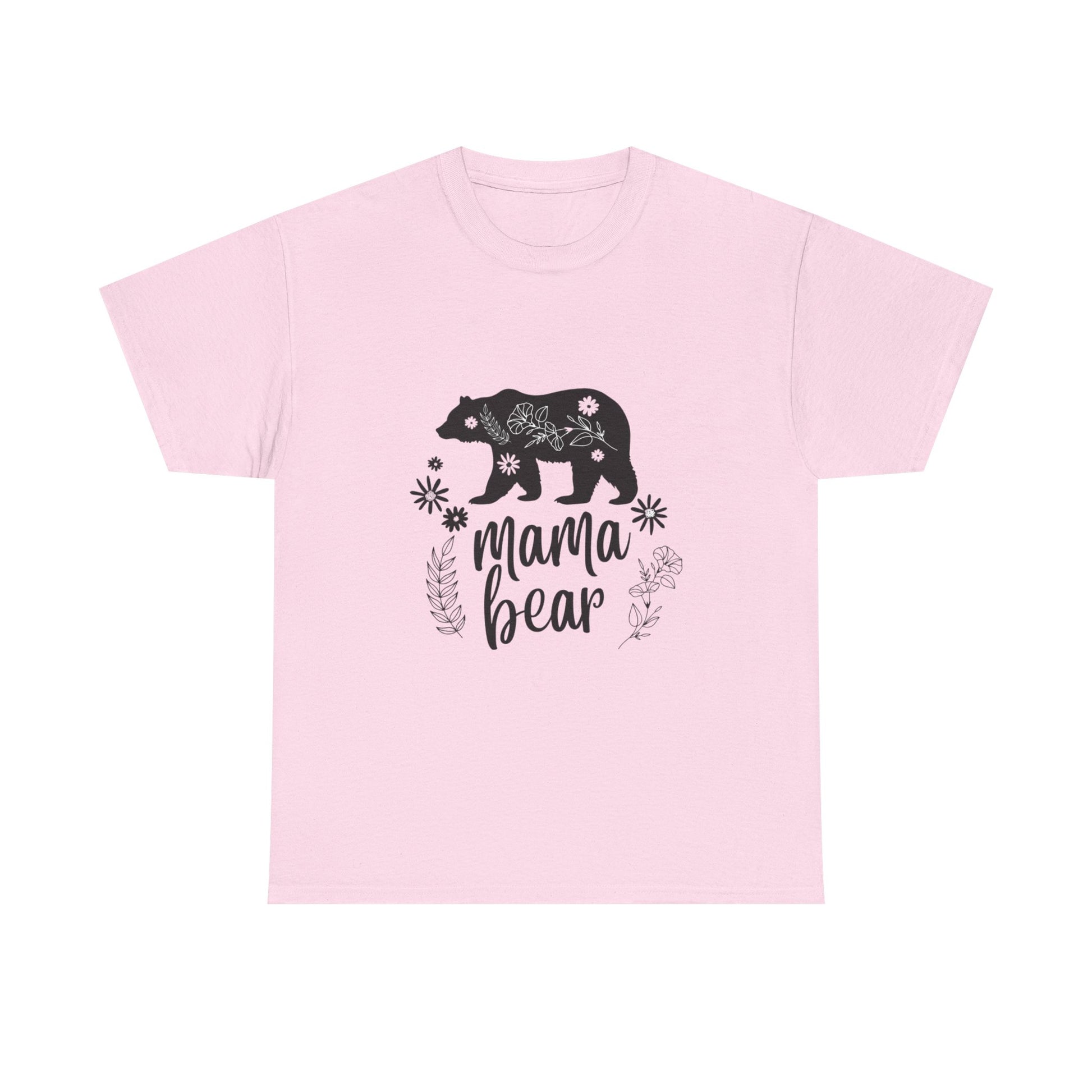 1st Mama Bear Womens Cotton Tee, Cute Graphic T-Shirt, Gift for Moms