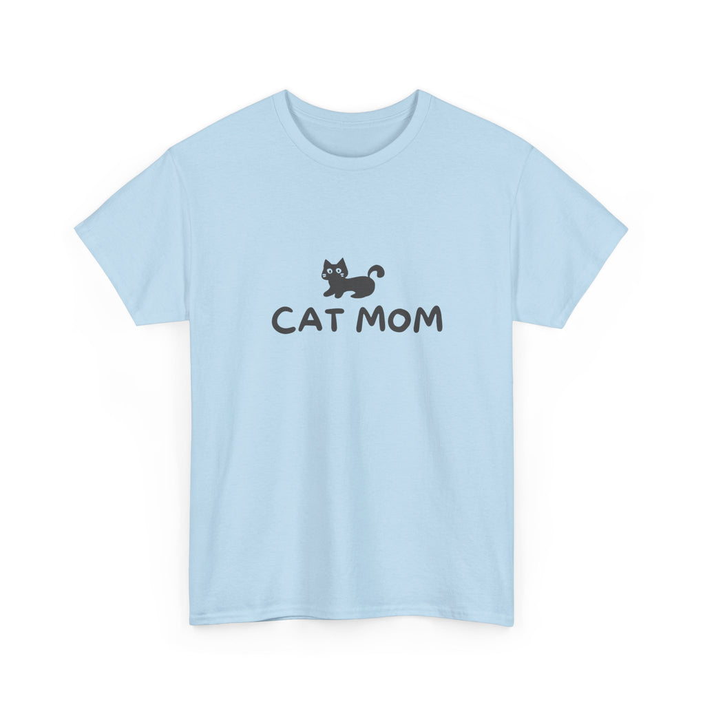 Cat Mom Women's Heavy Cotton Tee, Funny Pet Owner Gift, Cat Lover Apparel