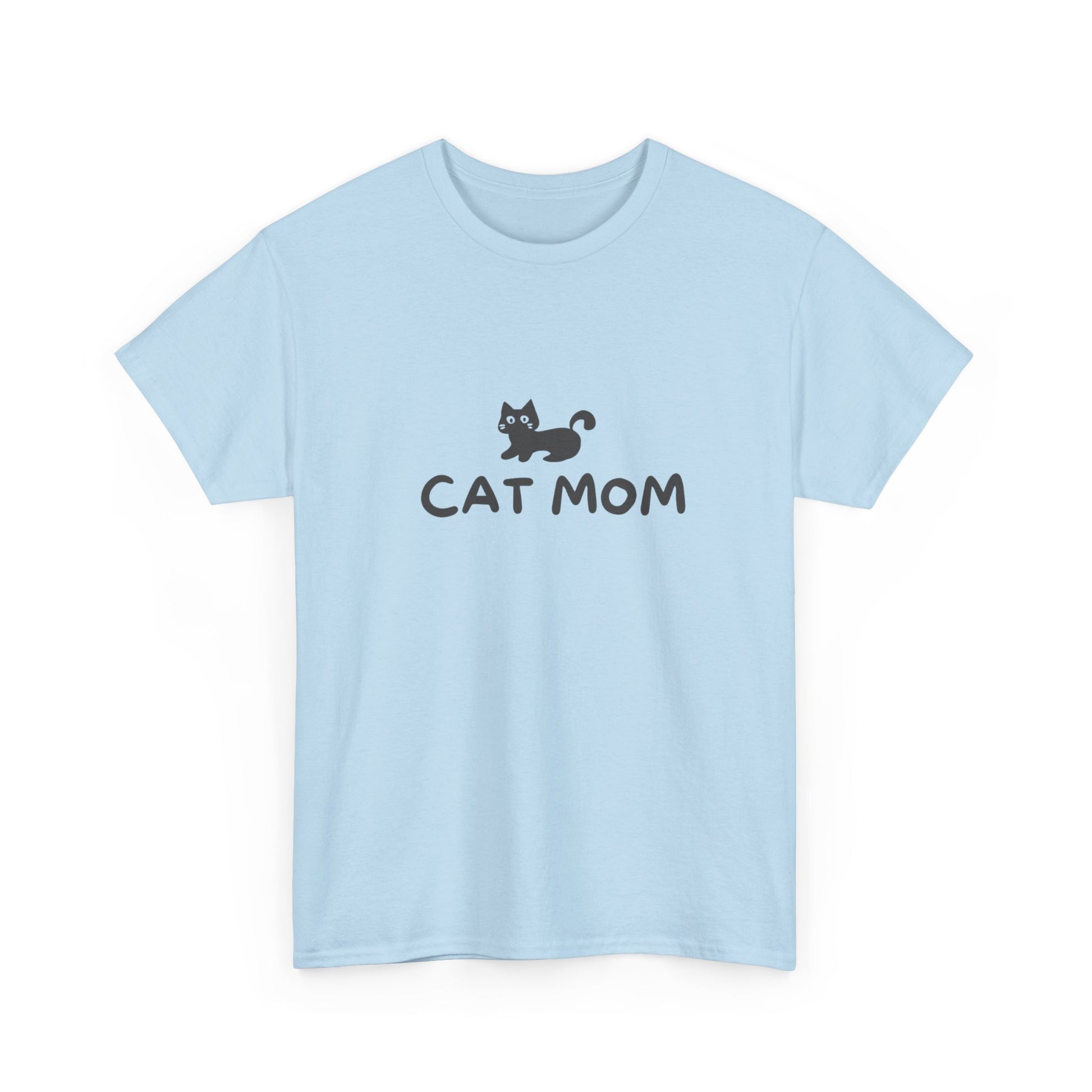 Cat Mom Women's Heavy Cotton Tee, Funny Pet Owner Gift, Cat Lover Apparel