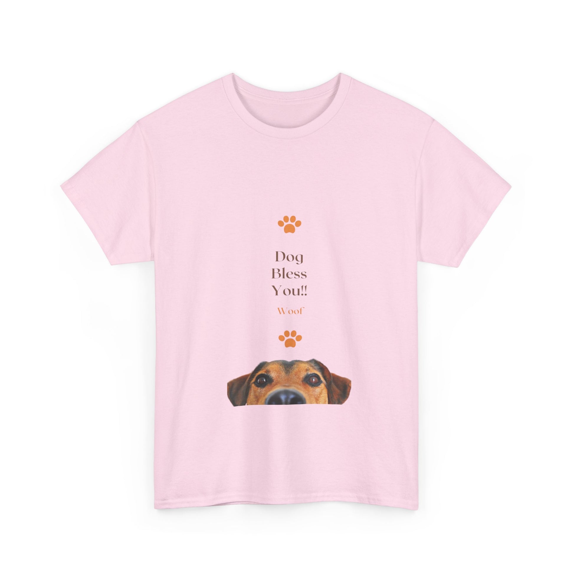 Dog Bless You! Women's Heavy Cotton Tee, Pet Lover Gift, Dog T-Shirt