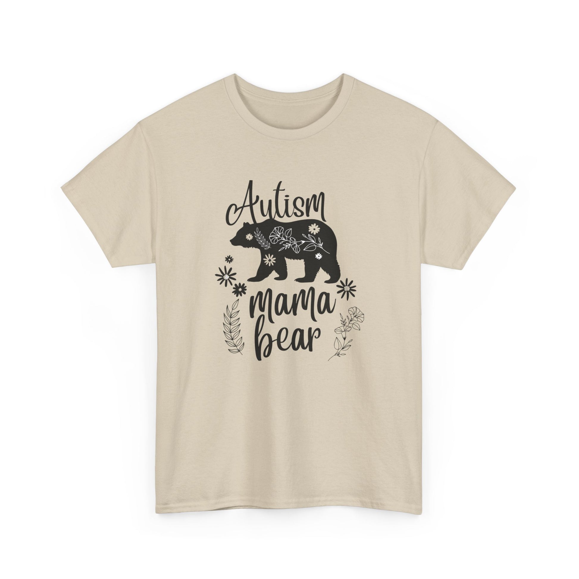 Autism Mama Bear Tee, Women's Heavy Cotton Shirt for Moms, Gift for Autism