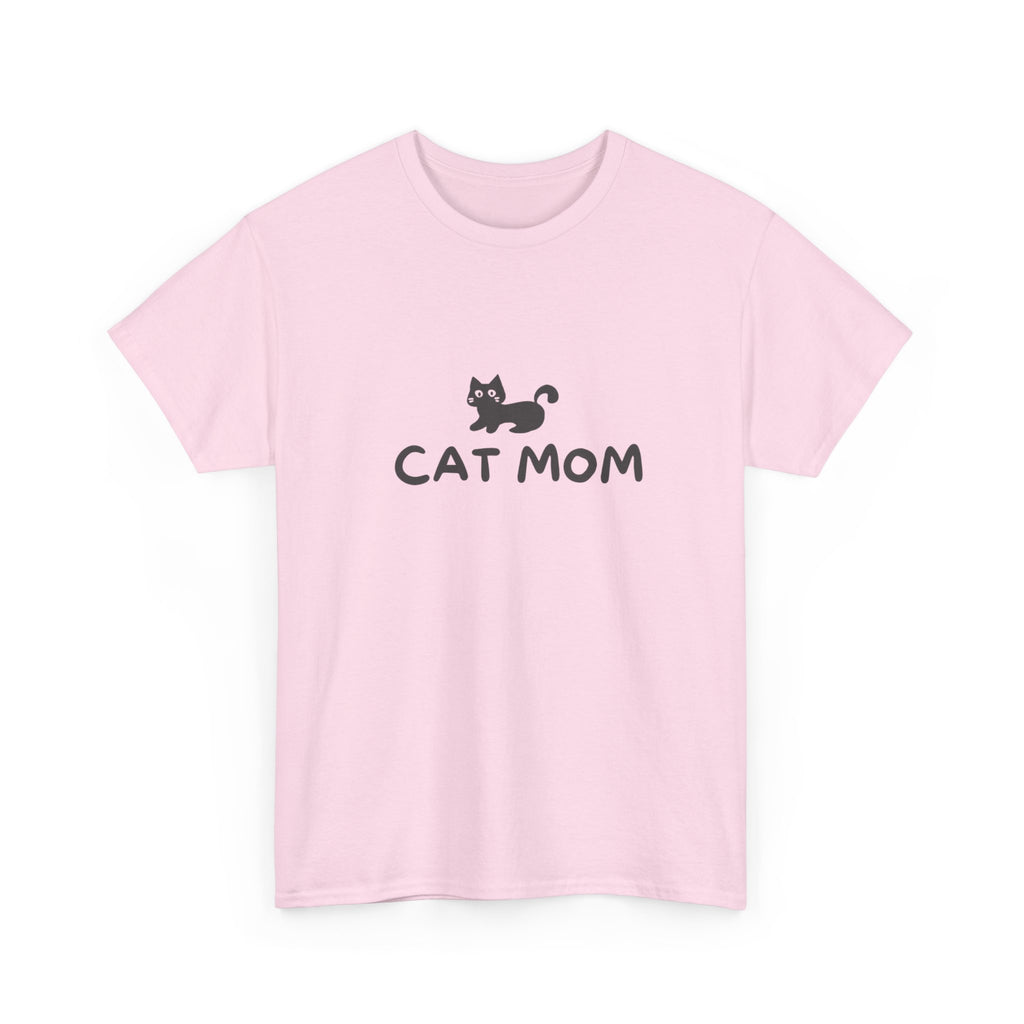 Cat Mom Women's Heavy Cotton Tee, Funny Pet Owner Gift, Cat Lover Apparel