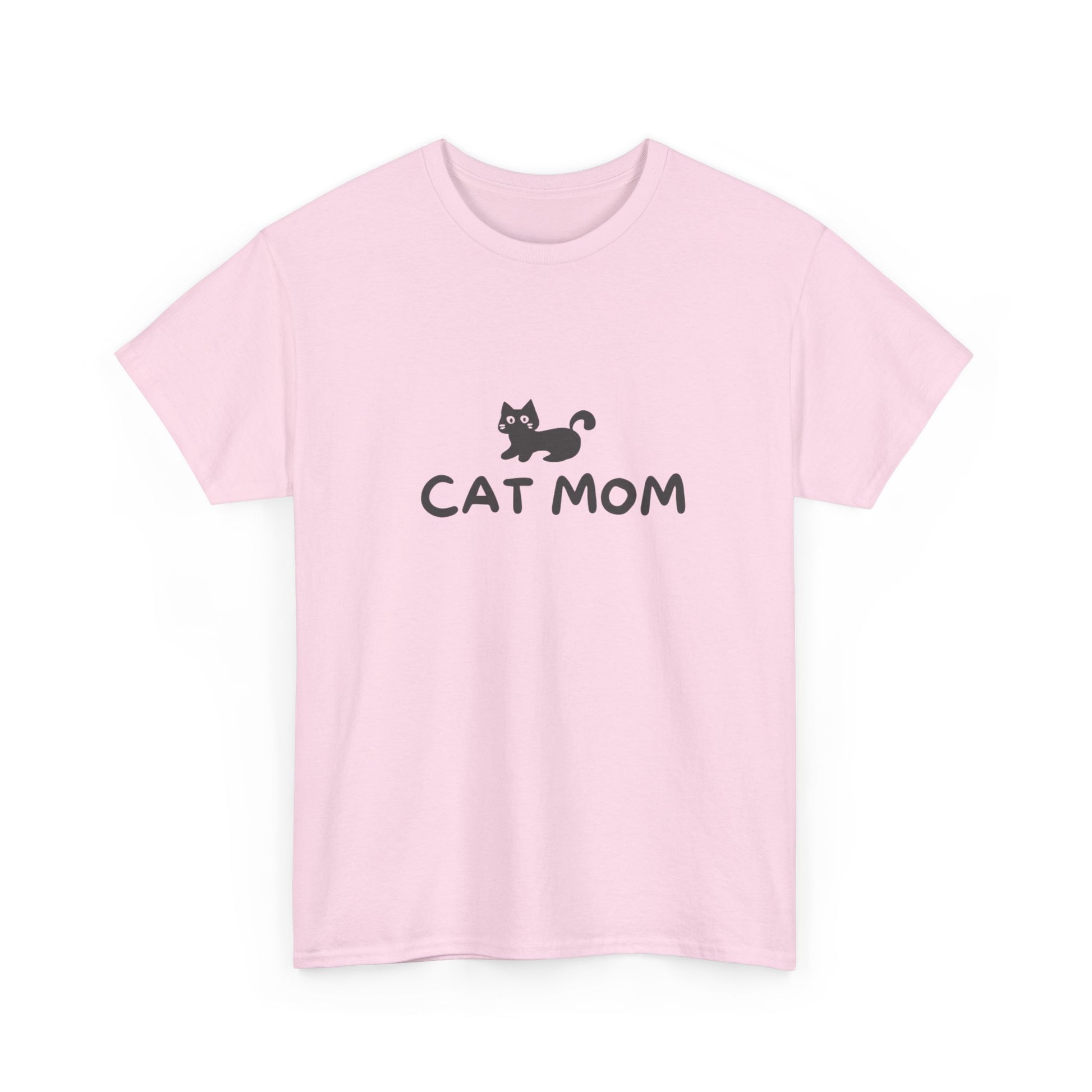 Cat Mom Women's Heavy Cotton Tee, Funny Pet Owner Gift, Cat Lover Apparel