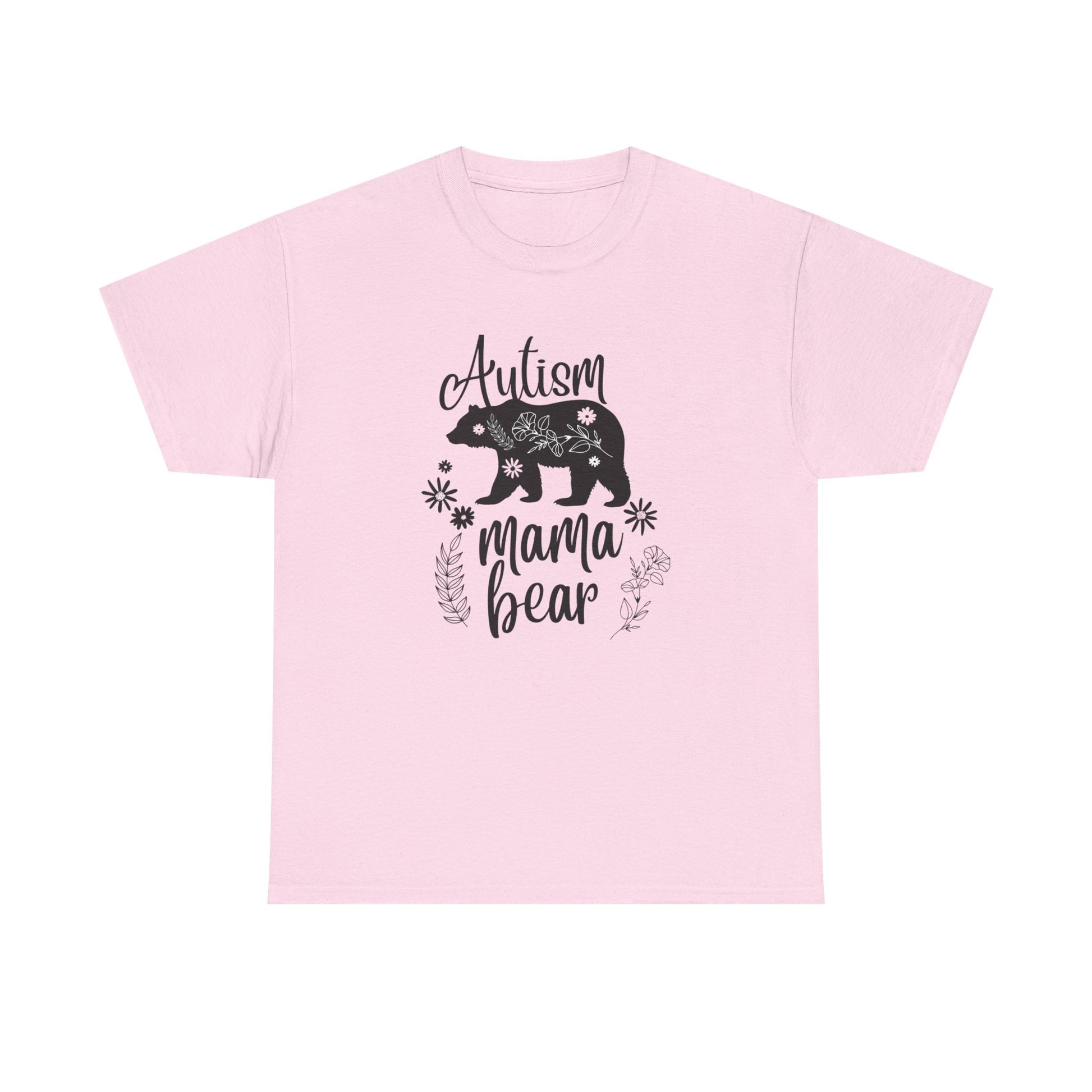 Autism Mama Bear Tee, Women's Heavy Cotton Shirt for Moms, Gift for Autism