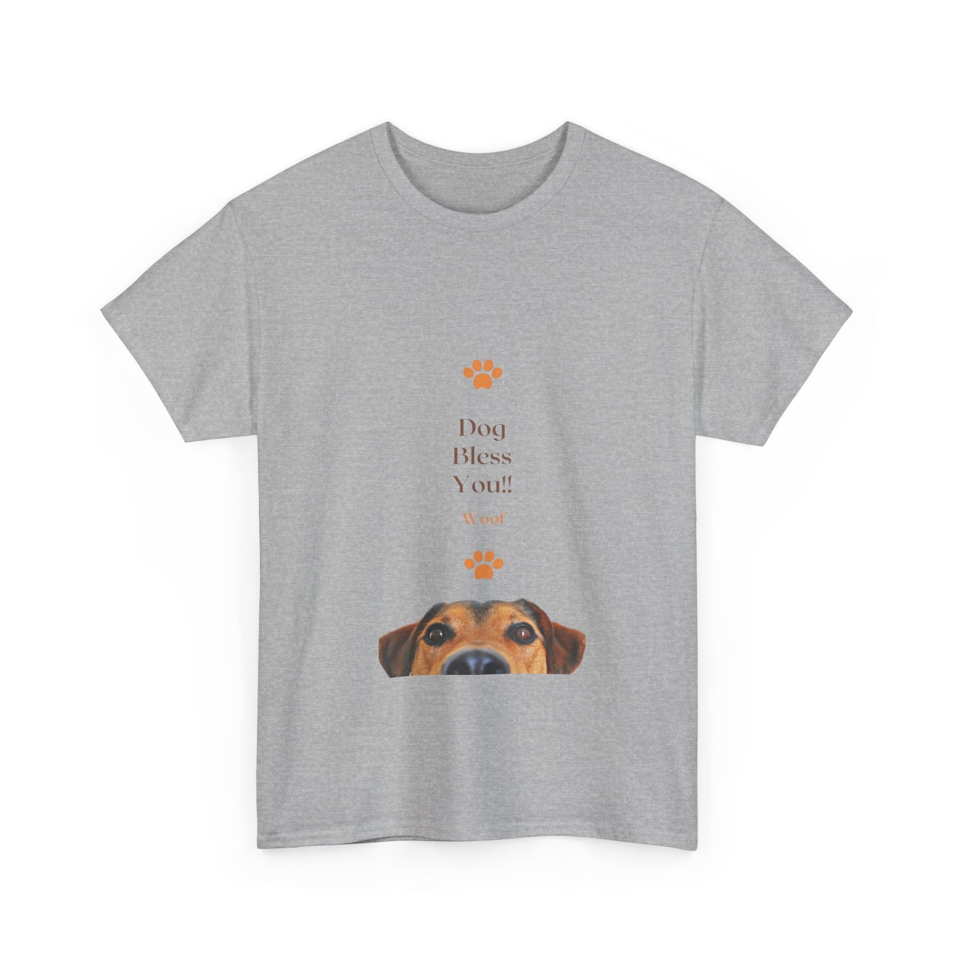 Dog Bless You! Women's Heavy Cotton Tee, Pet Lover Gift, Dog T-Shirt
