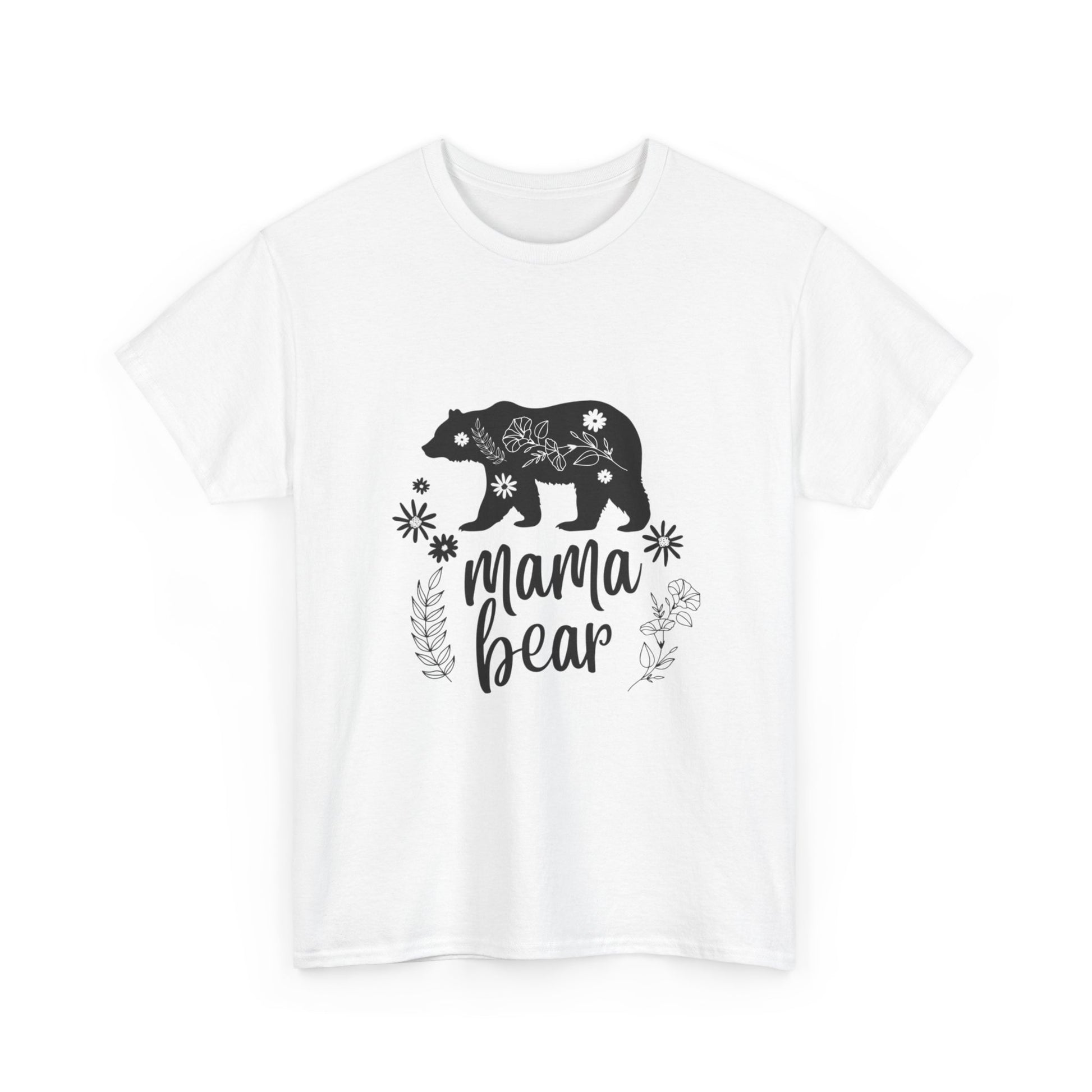 1st Mama Bear Womens Cotton Tee, Cute Graphic T-Shirt, Gift for Moms