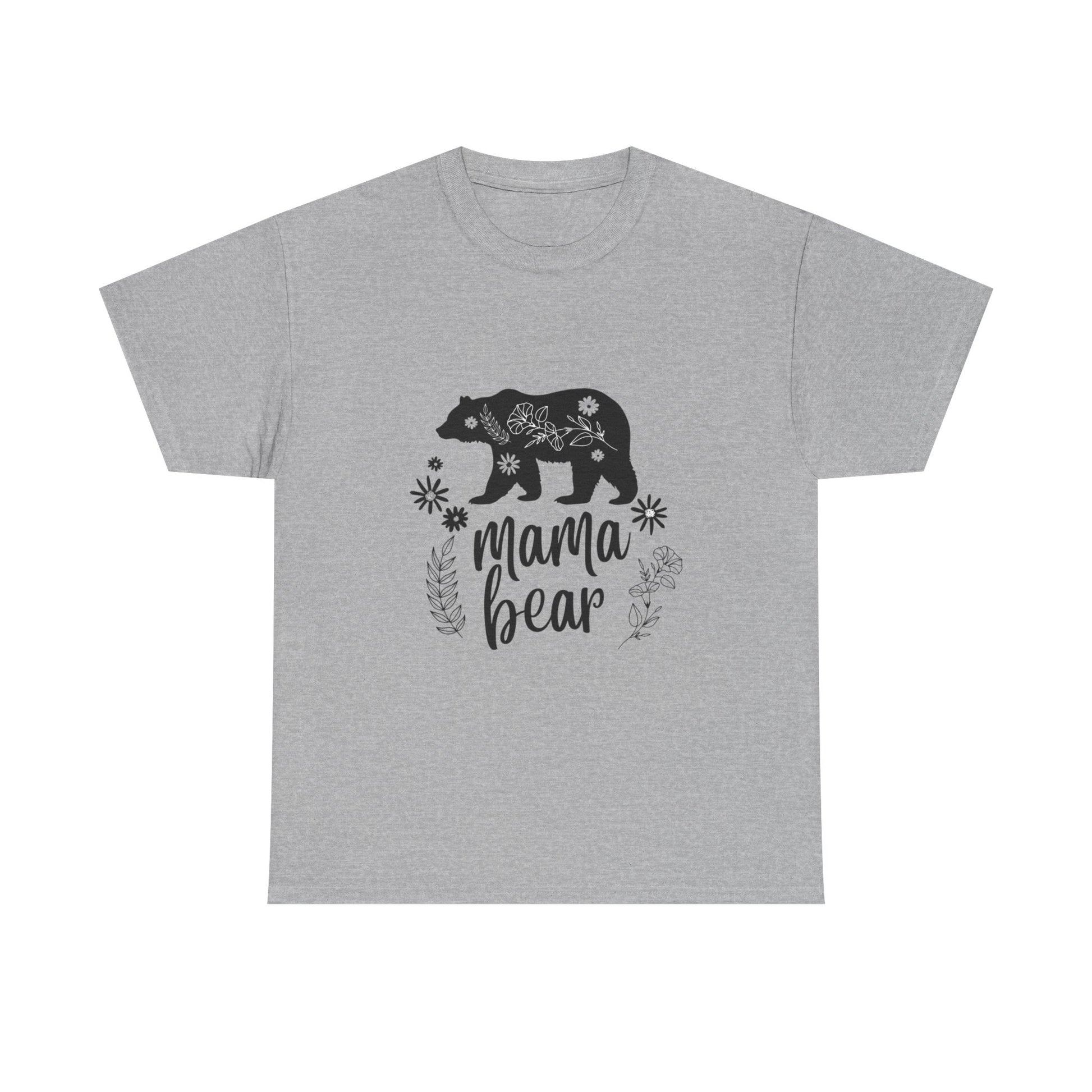 1st Mama Bear Womens Cotton Tee, Cute Graphic T-Shirt, Gift for Moms