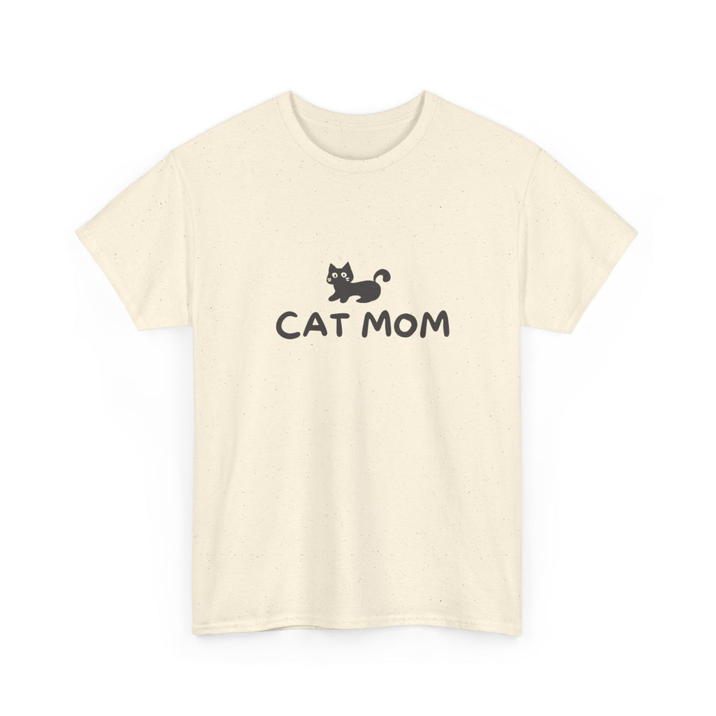 Cat Mom Women's Heavy Cotton Tee, Funny Pet Owner Gift, Cat Lover Apparel