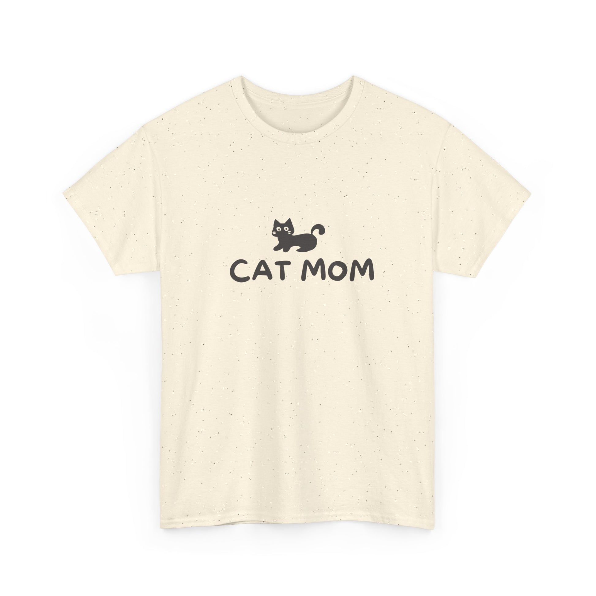 Cat Mom Women's Heavy Cotton Tee, Funny Pet Owner Gift, Cat Lover Apparel