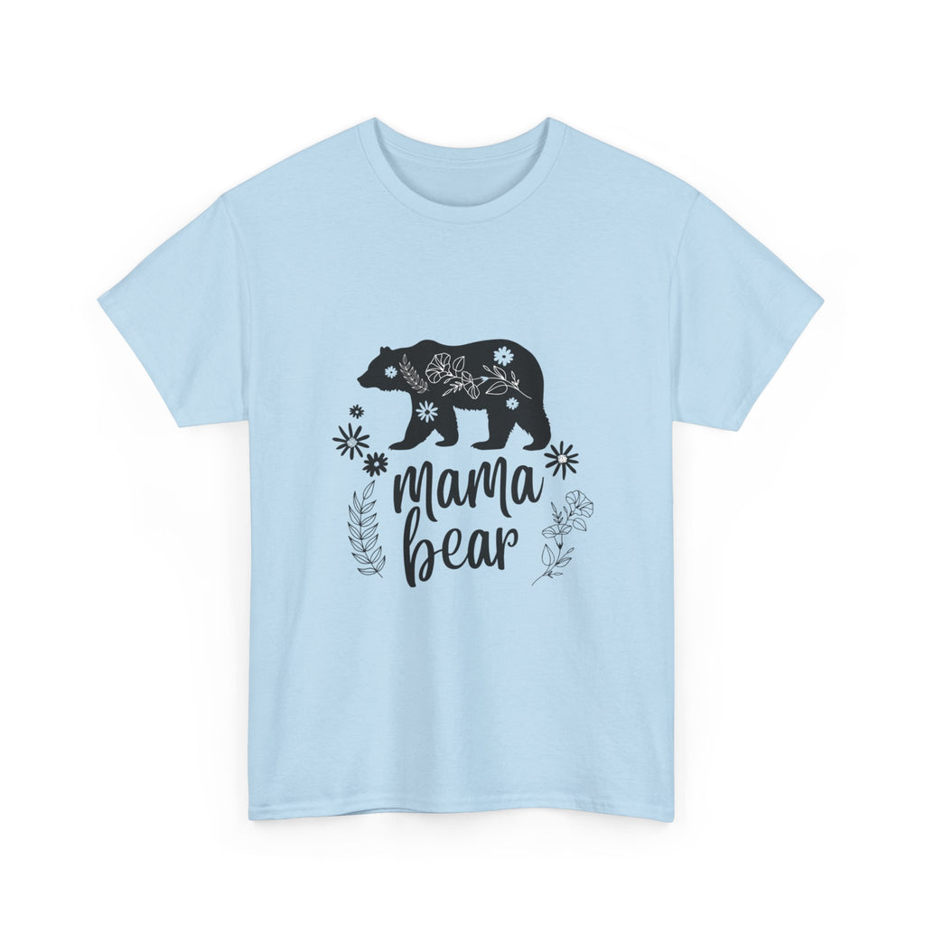 1st Mama Bear Womens Cotton Tee, Cute Graphic T-Shirt, Gift for Moms
