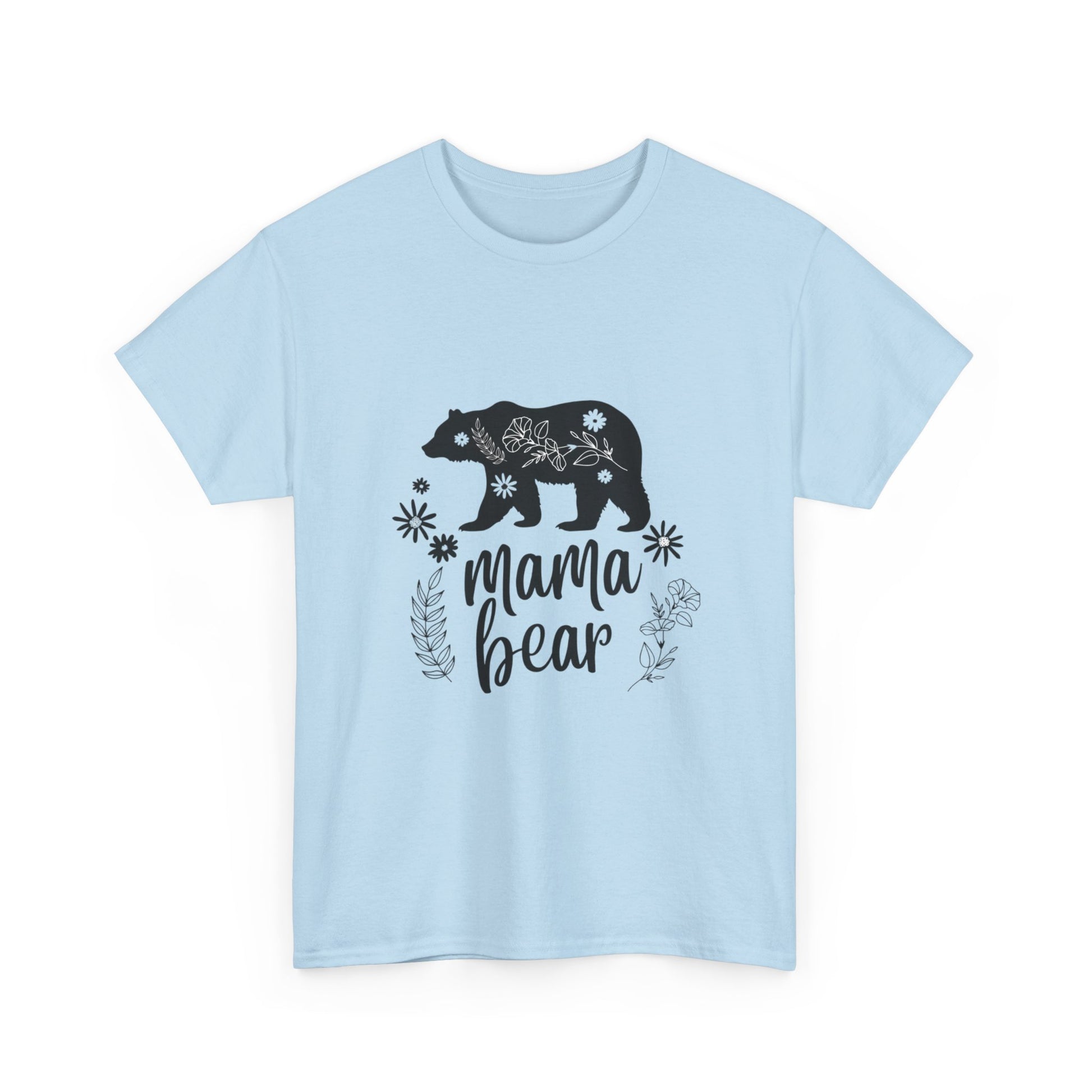 1st Mama Bear Womens Cotton Tee, Cute Graphic T-Shirt, Gift for Moms